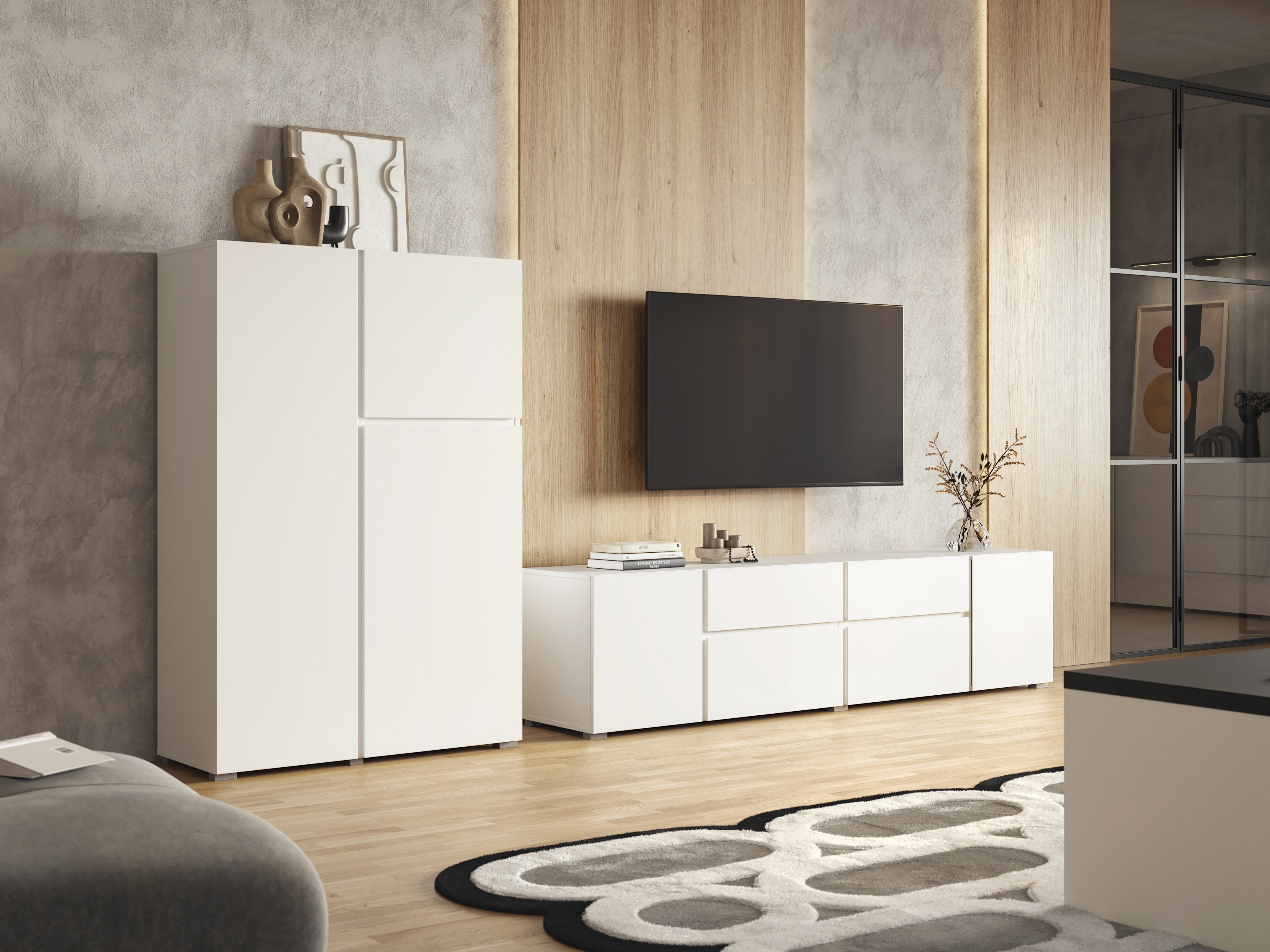 Set de living Elbleve 104 (Alb)