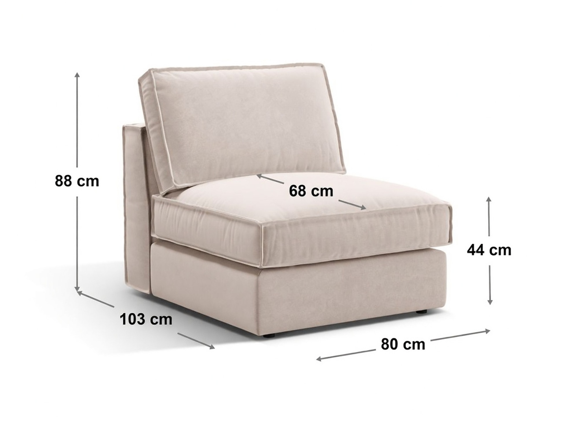 Fotoliu modular Dalodei 100 (Babel Black)