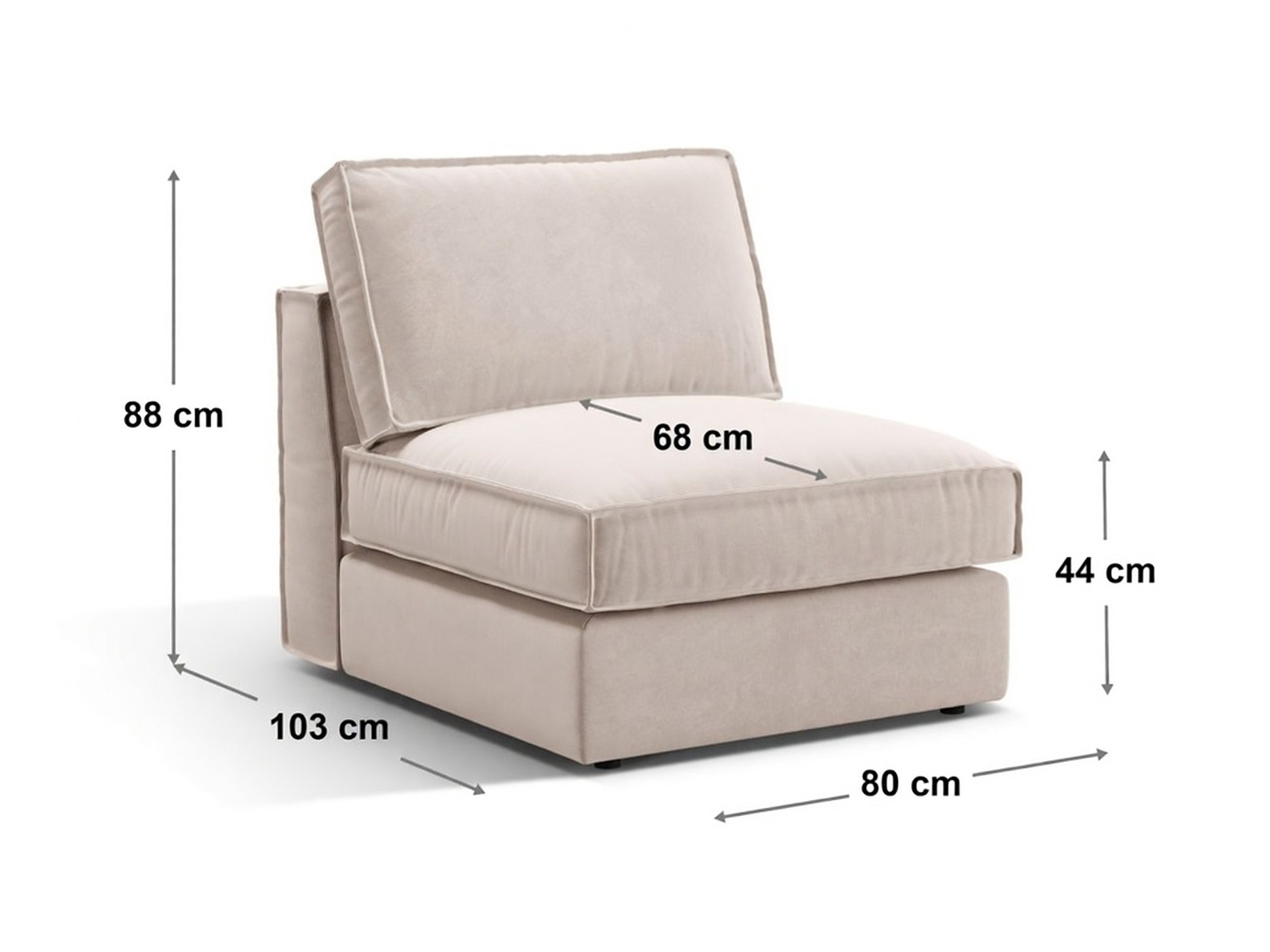 Fotoliu modular Dalodei 100 (Babel Light grey)