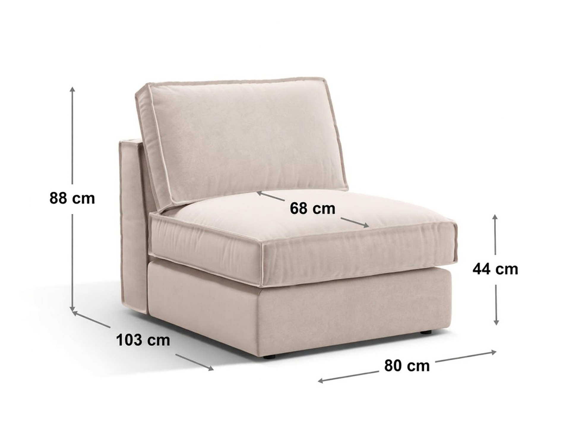 Fotoliu modular Dalodei 100 (Babel White)