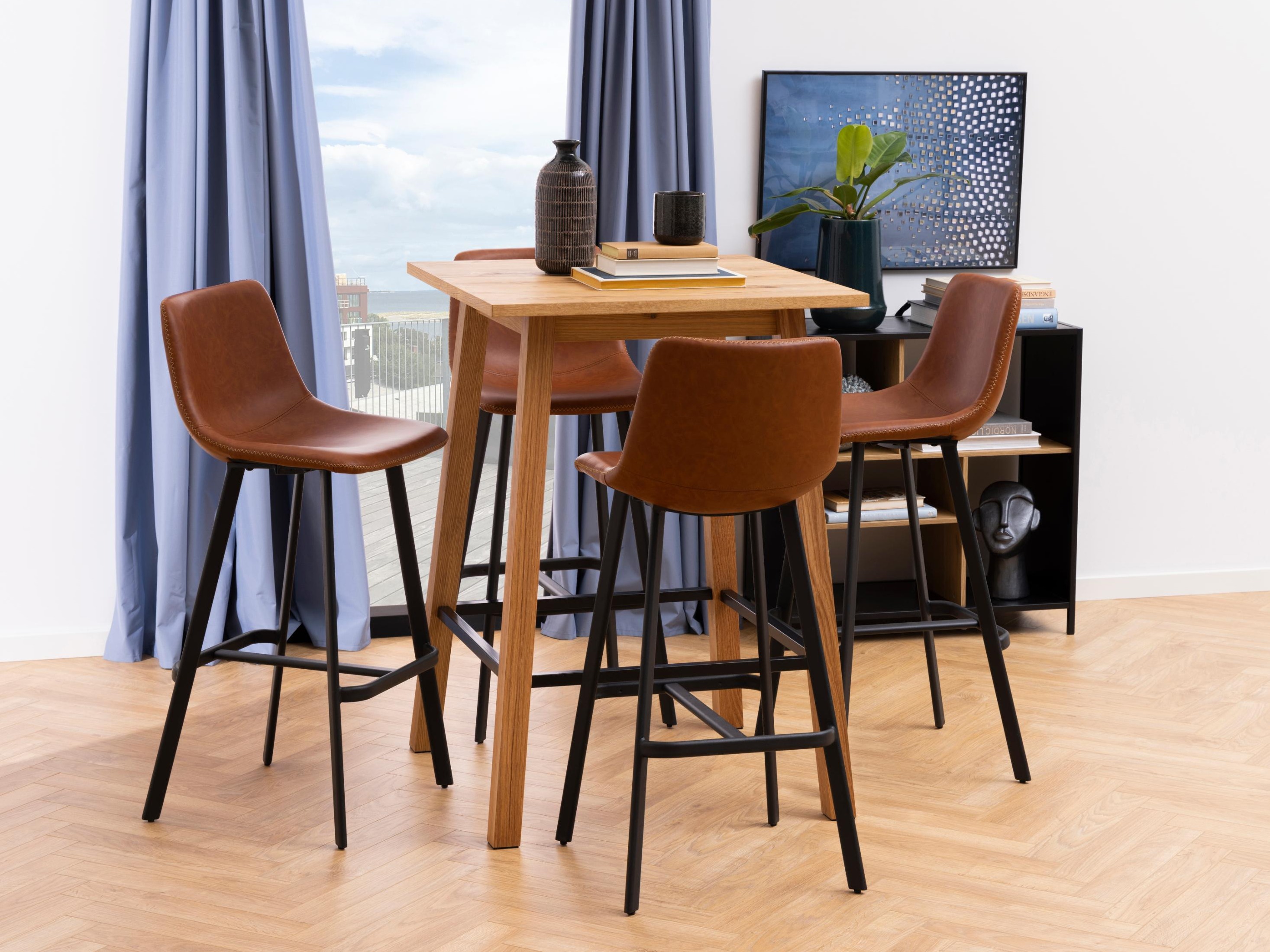 Scaun bar Norsica 444 (Negru + Maro)