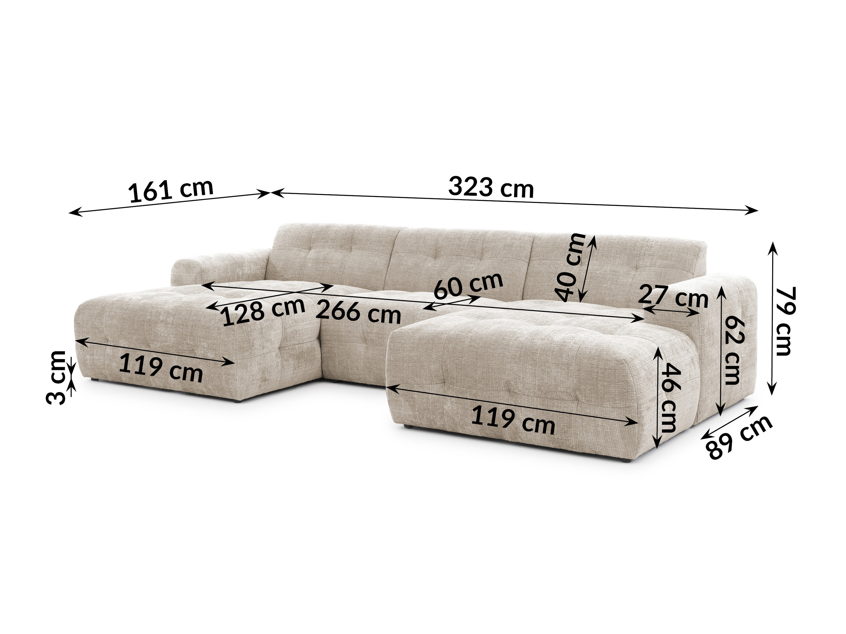 Set mobilier tapițat Rocklin 185 (Cremona 14)