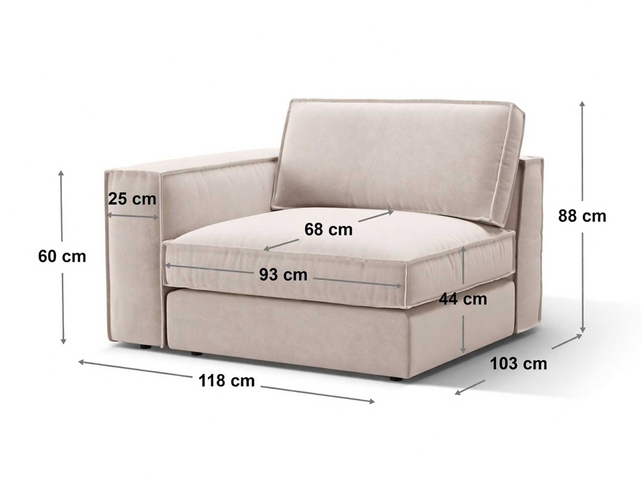 Sistem modular de șezut Dalodei 103 (Babel Toffee)