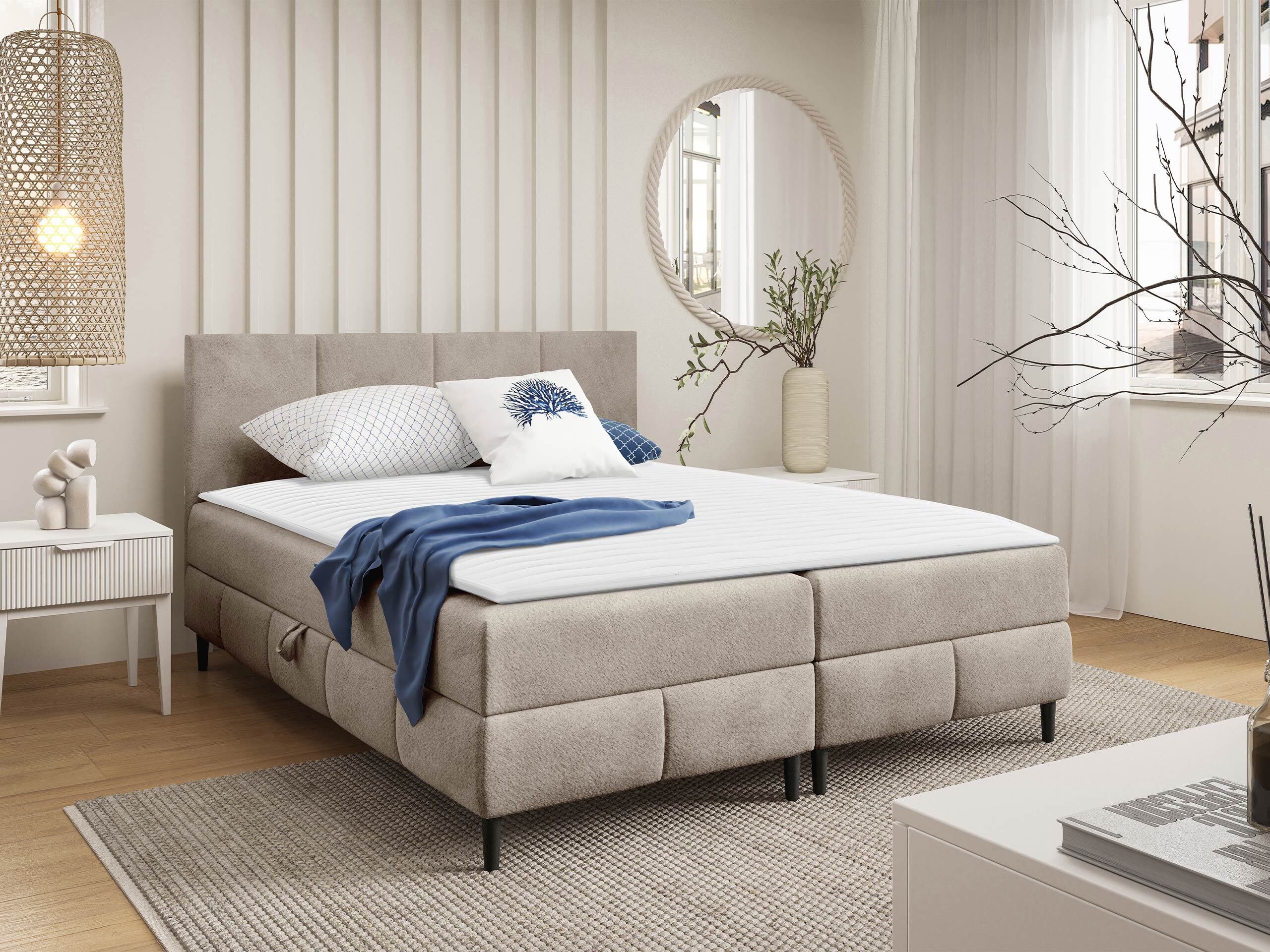 Pat boxspring Rivus I (Coral 50)