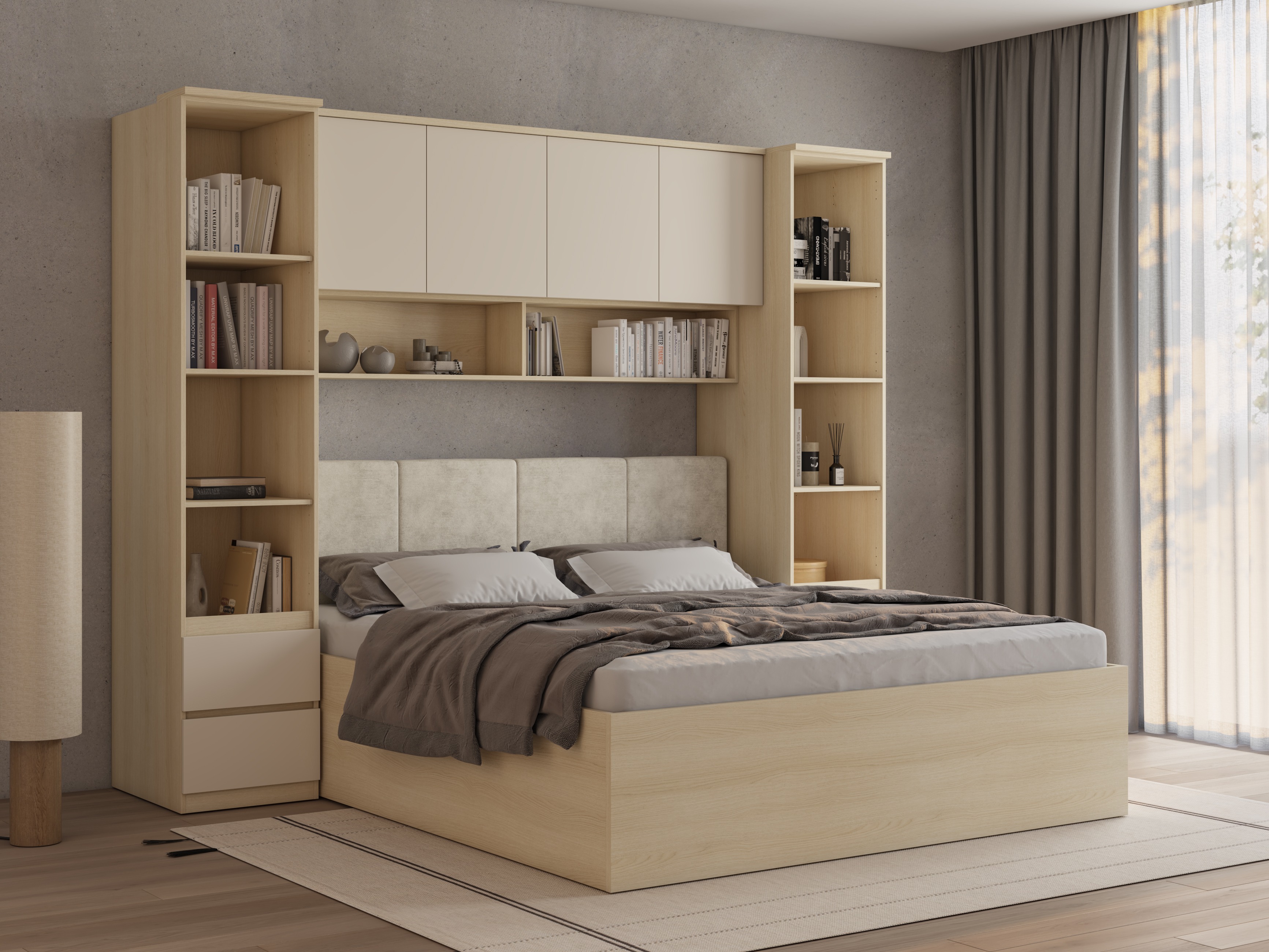 Set dormitor Nolcala 124 (Stejar + Bej)