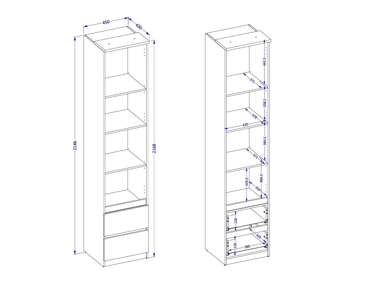 Set dormitor Nolcala 124 (Stejar + Eucalipt)