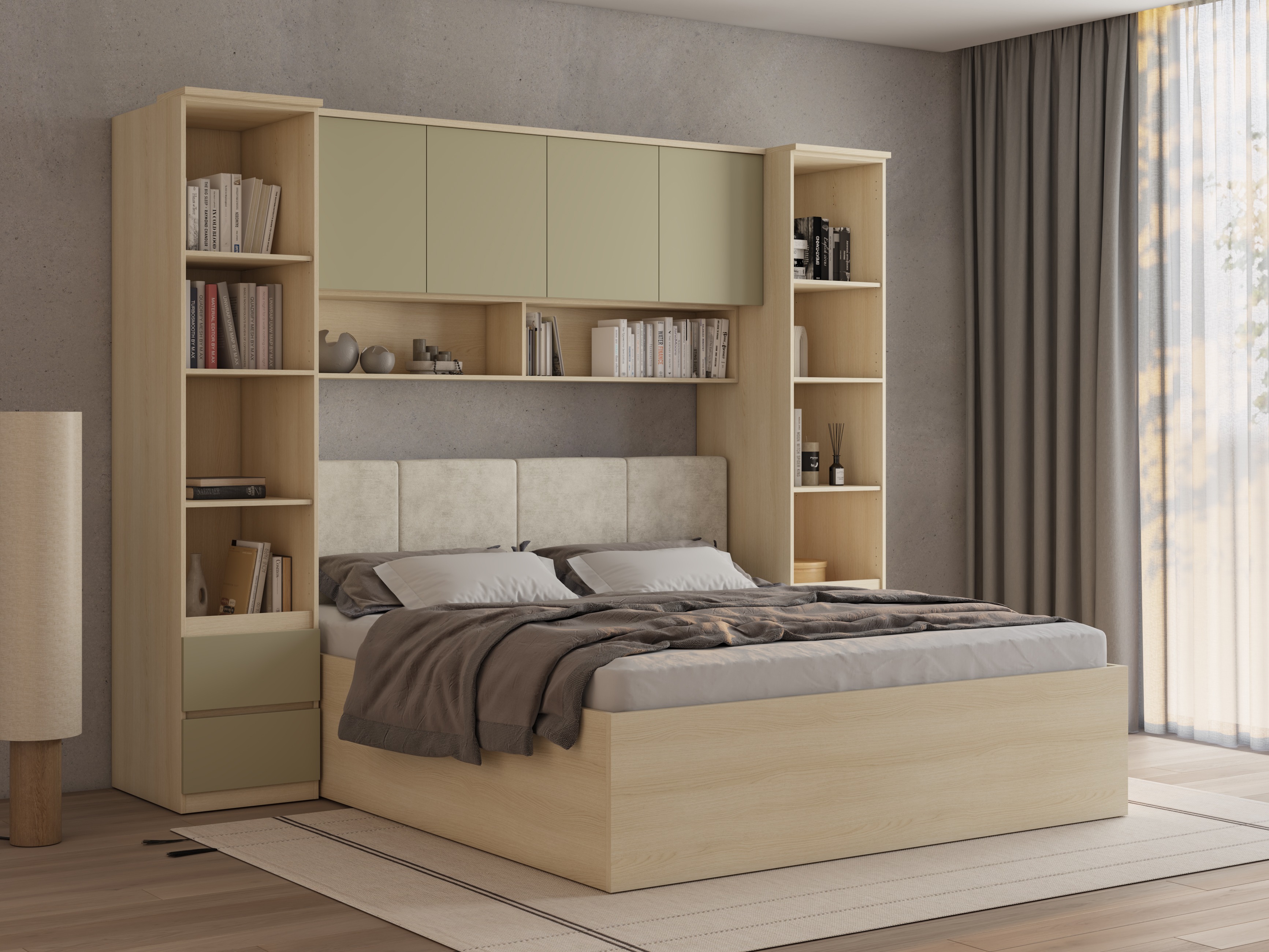 Set dormitor Nolcala 124 (Stejar + Eucalipt)