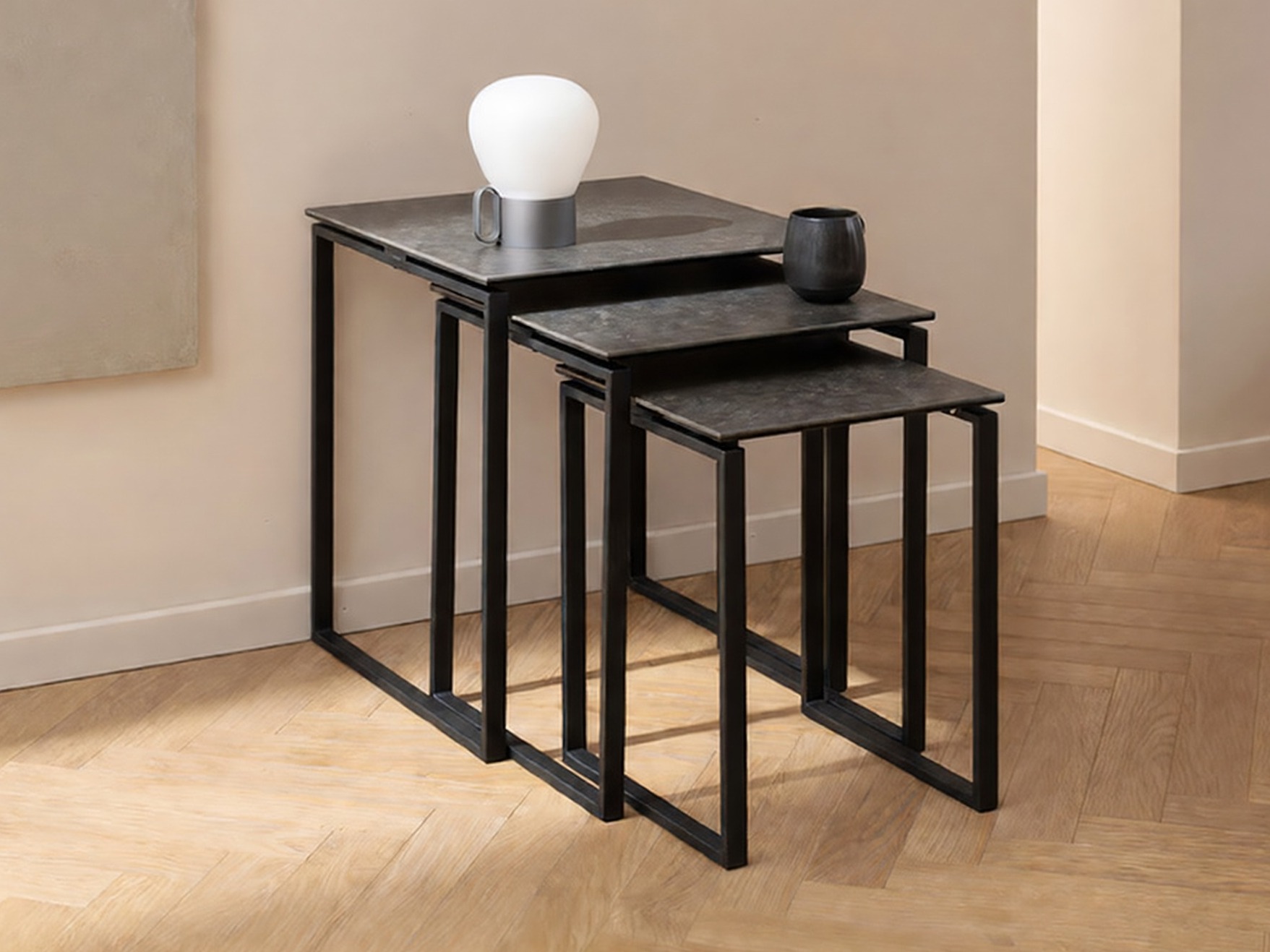 Set măsuțe laterale Norsica 406 (Negru)