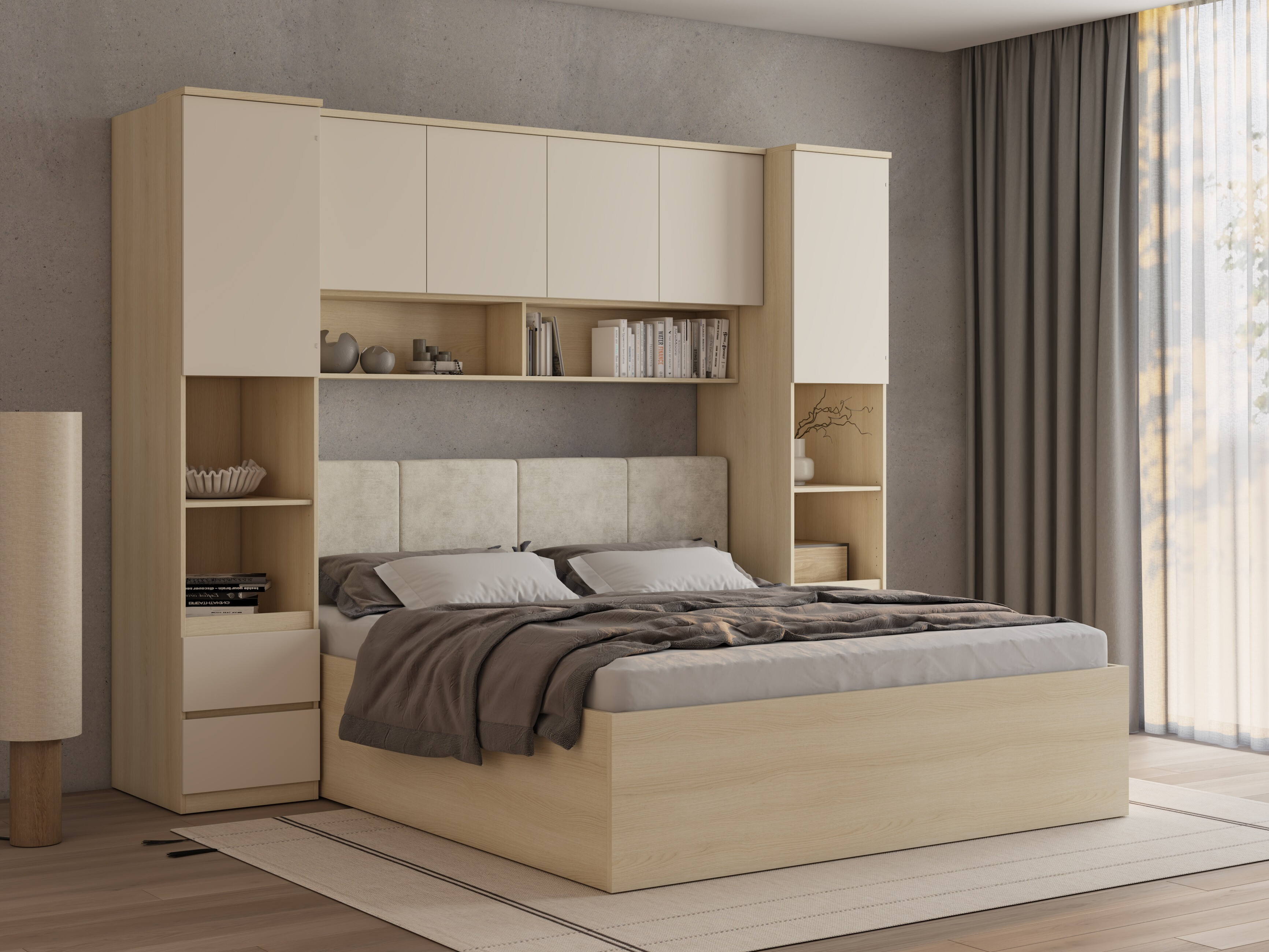 Set dormitor Nolcala 126 (Stejar + Bej)
