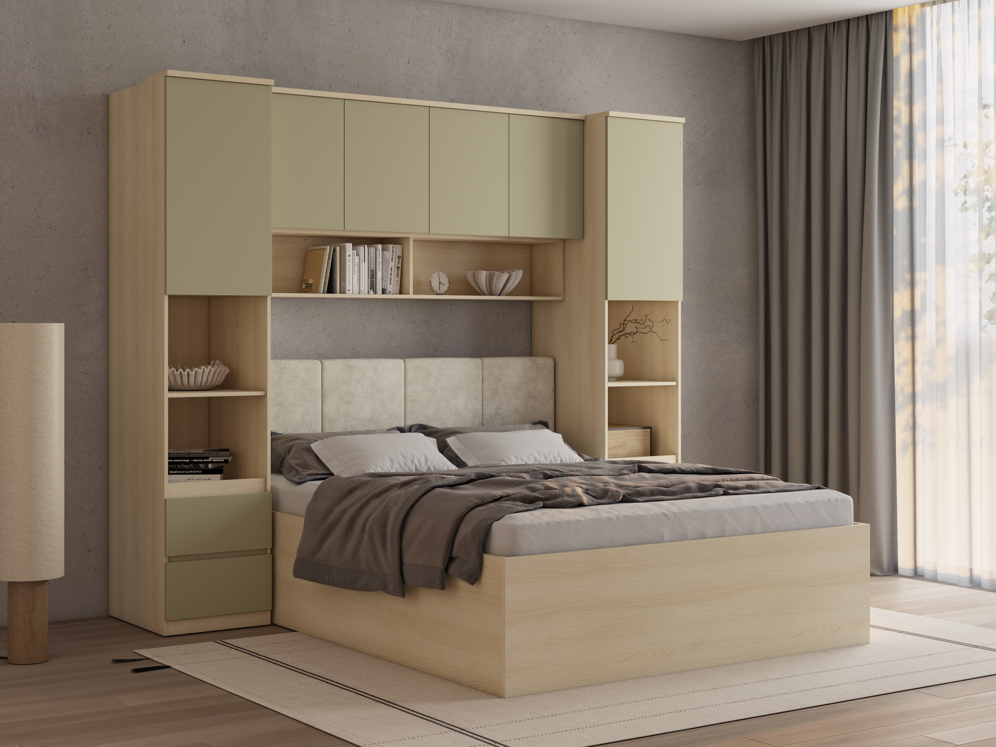 Set dormitor Nolcala 126 (Stejar + Eucalipt)