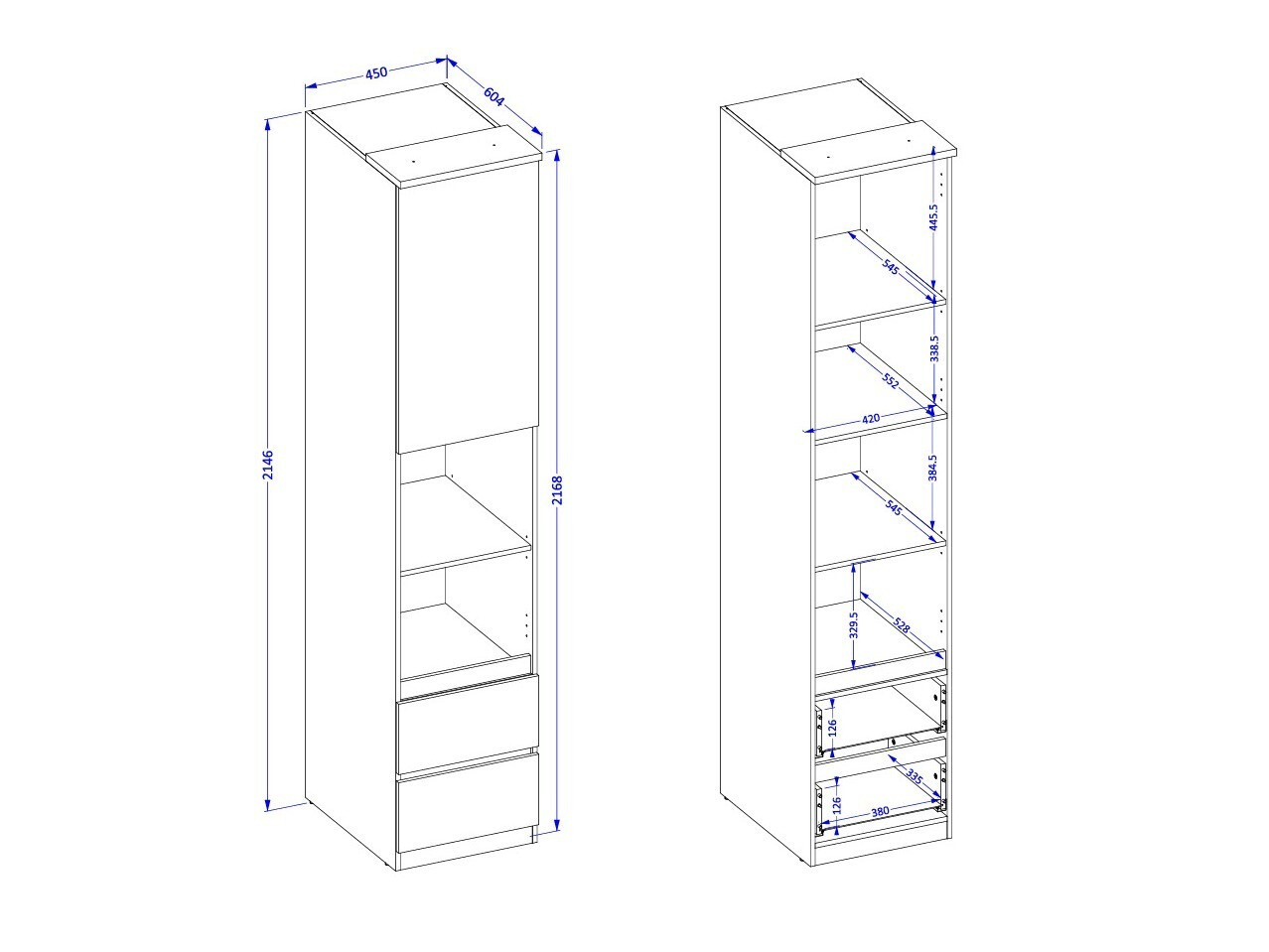 Set dormitor Nolcala 126 (Stejar + Eucalipt)