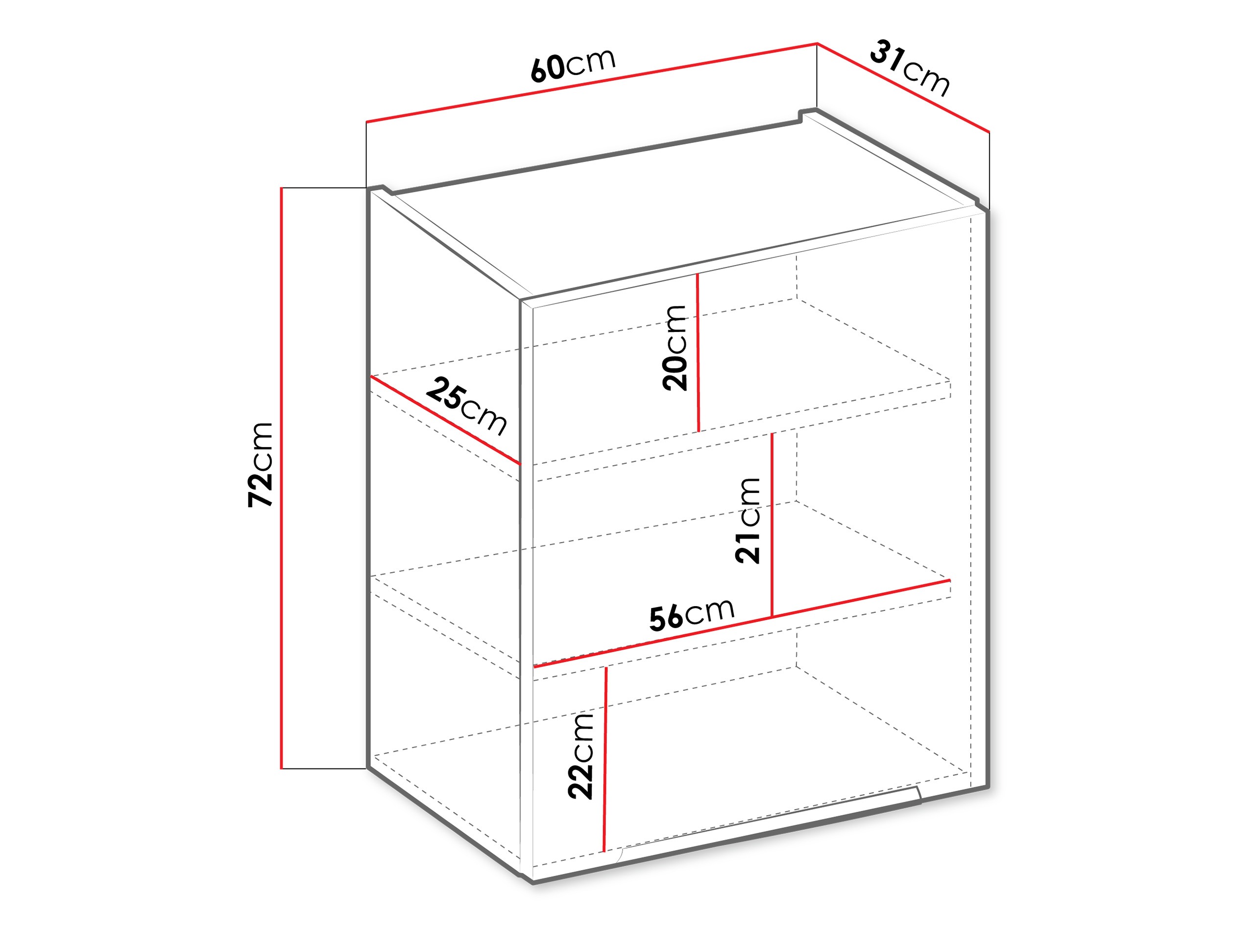 Dulap de perete modular Sole 136