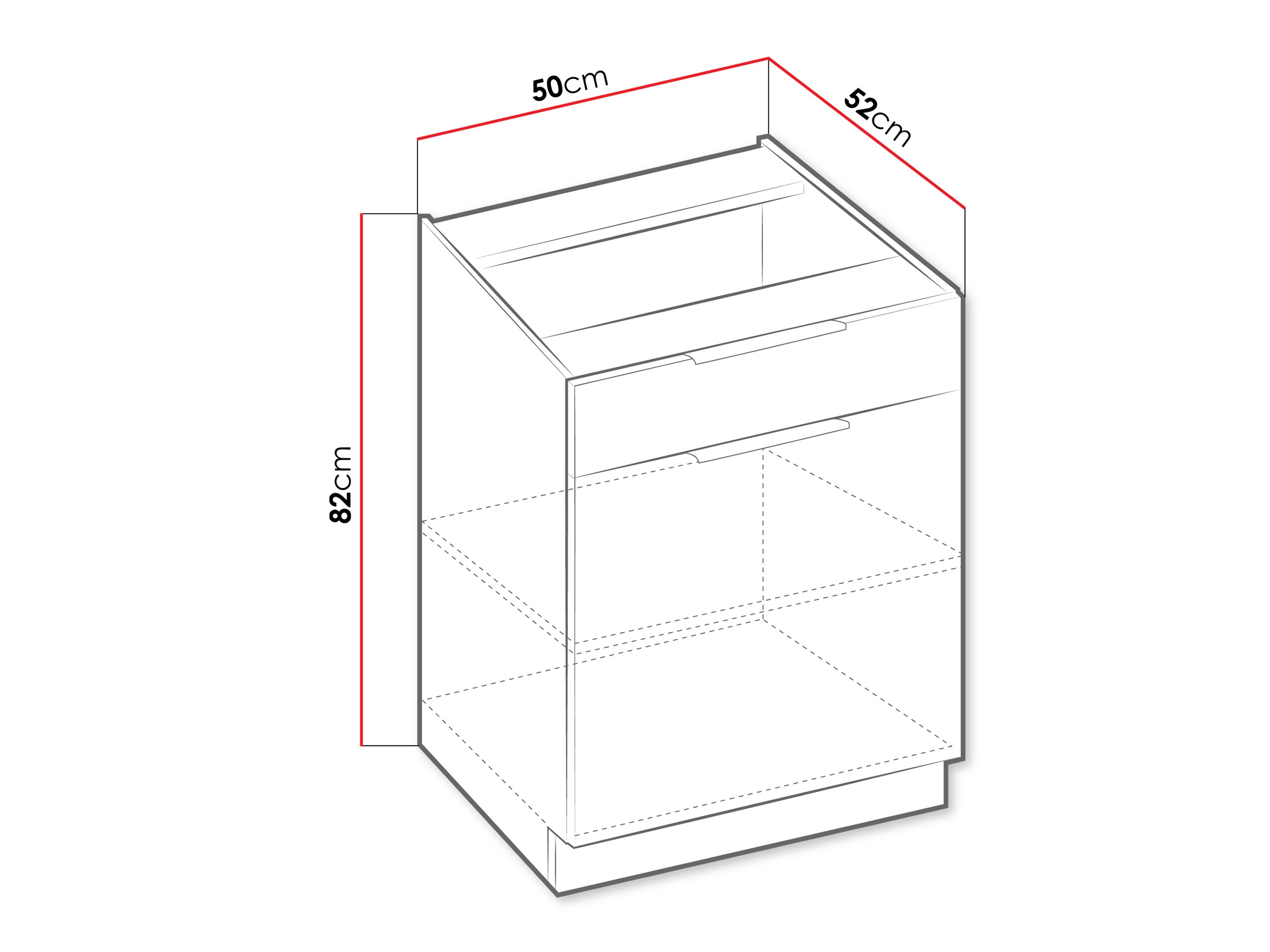 Dulap modular cu sertar și uși Sole 121