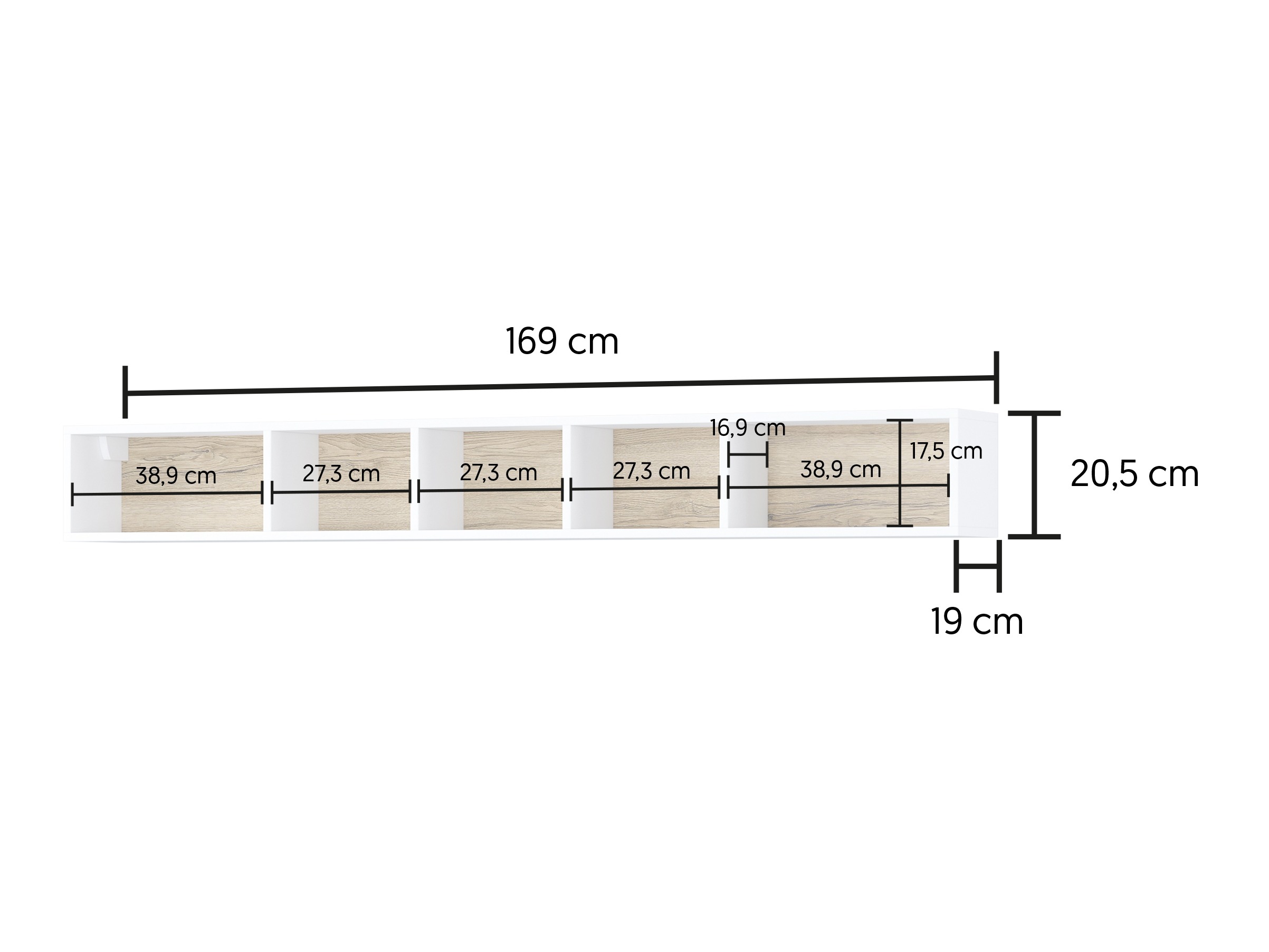 Raft de perete Torsone 105 (Alb)