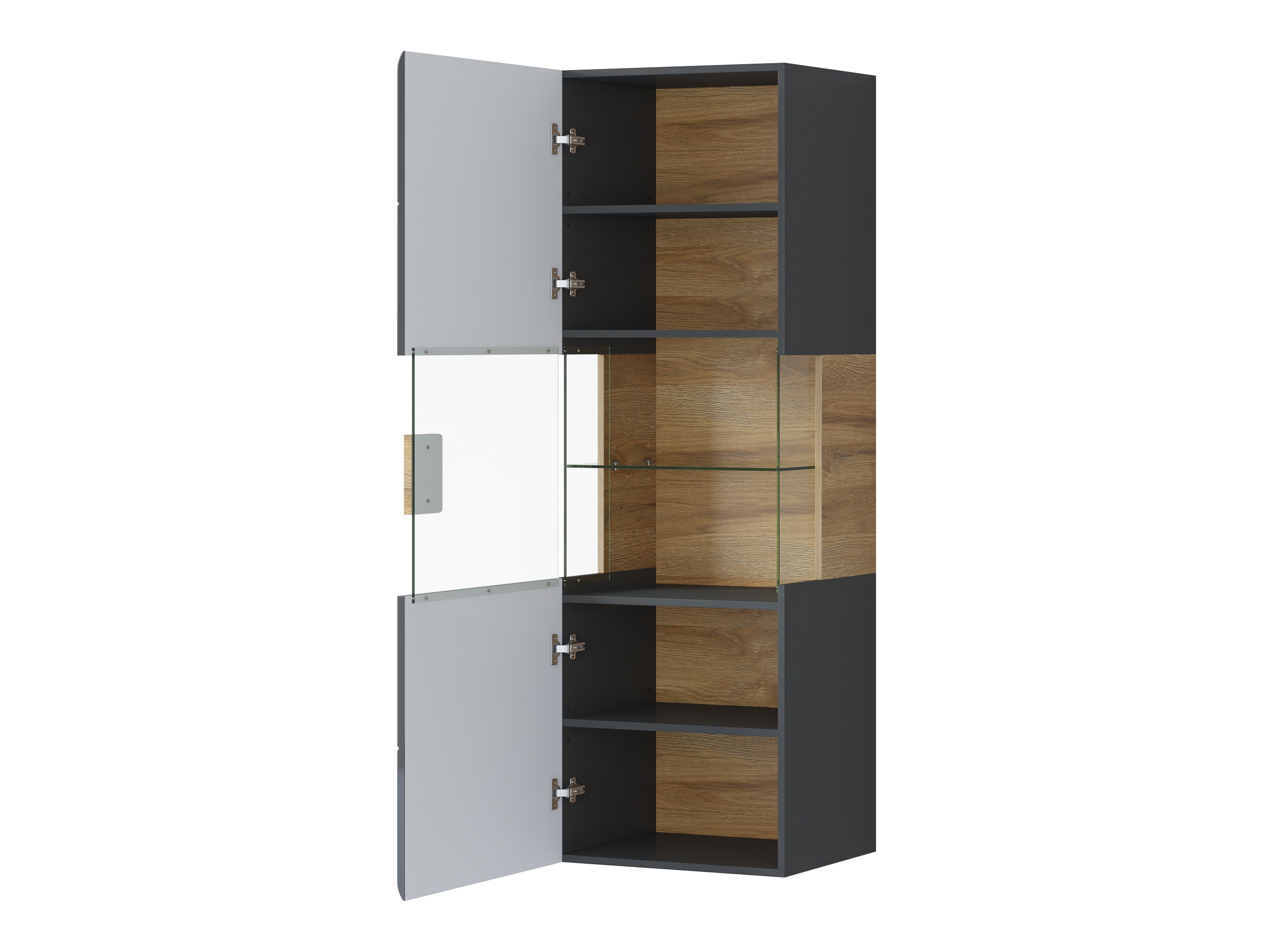 Raft de perete Torsone 109 (Antracit + Gloss antracit + Stejar Grandson)