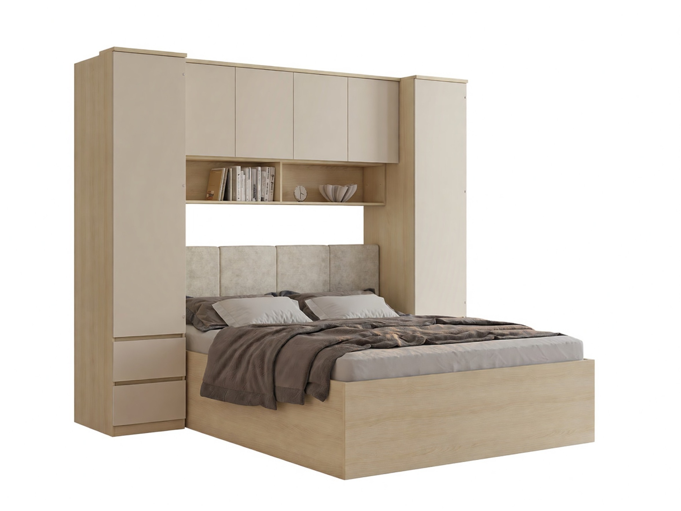 Set dormitor Nolcala 125 (Stejar + Bej)