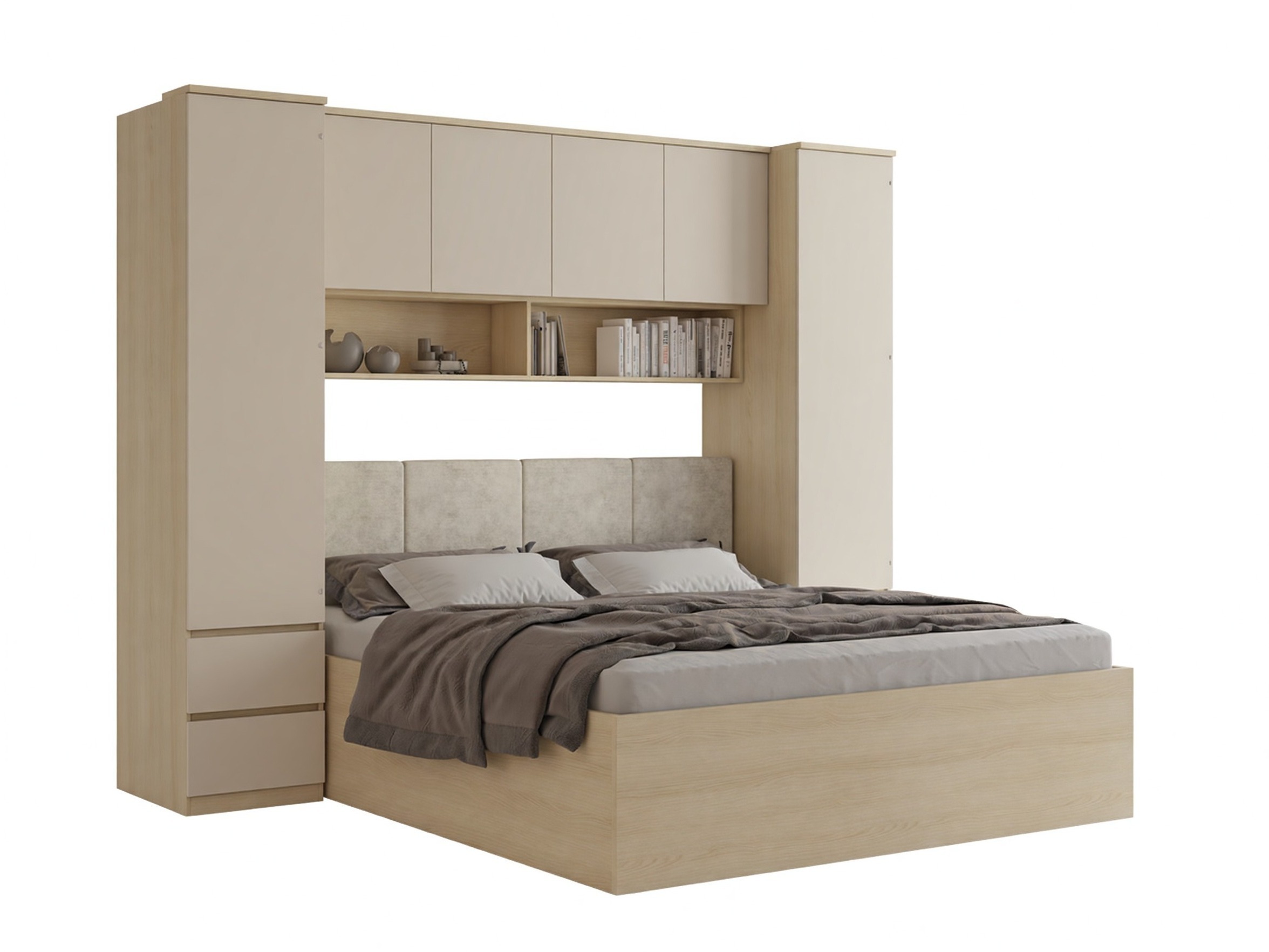 Set dormitor Nolcala 125 (Stejar + Bej)