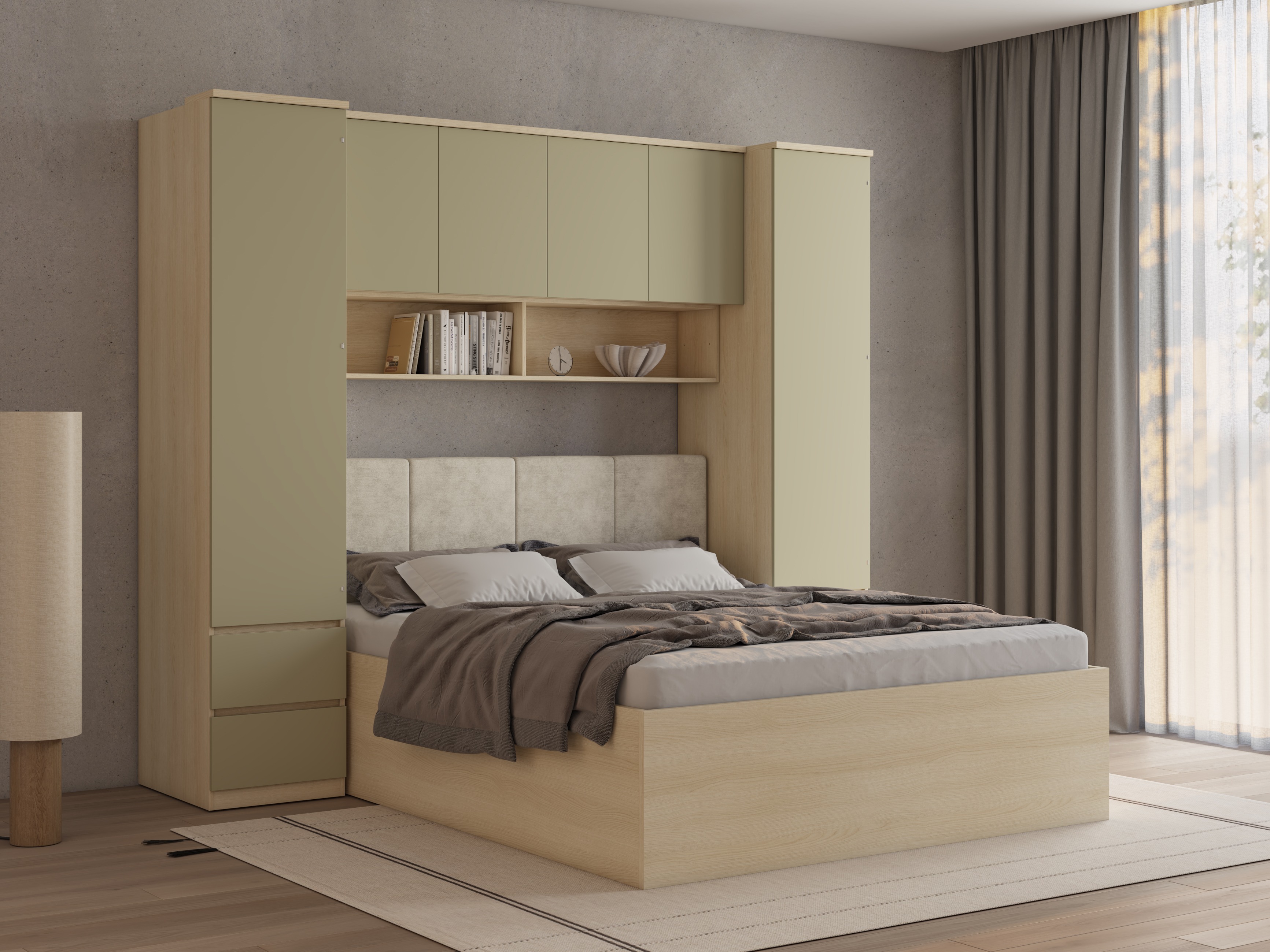 Set dormitor Nolcala 125 (Stejar + Eucalipt)