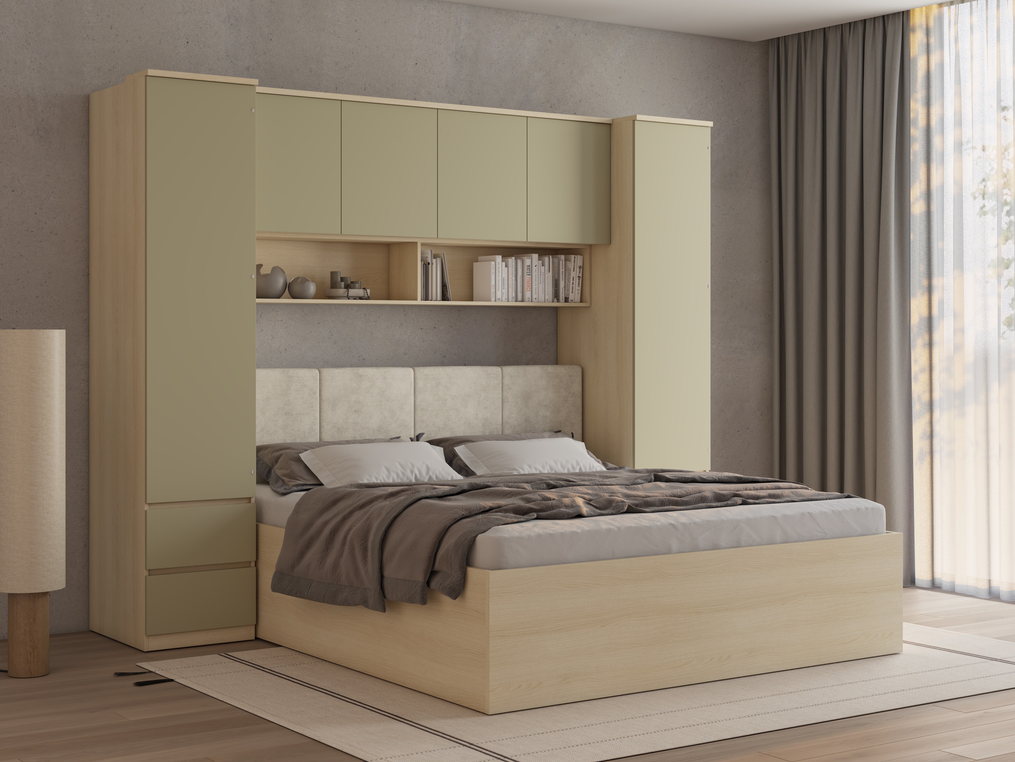 Set dormitor Nolcala 125 (Stejar + Eucalipt)
