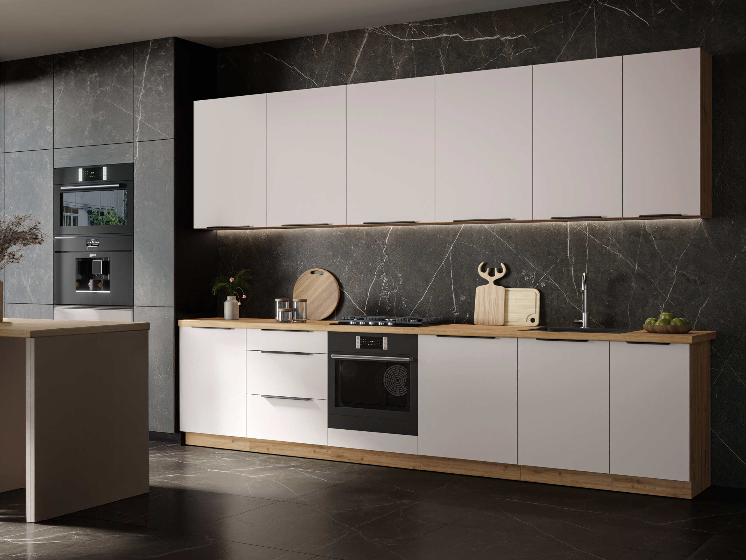 Dulap modular cu uși pentru chiuvetă Sole 141