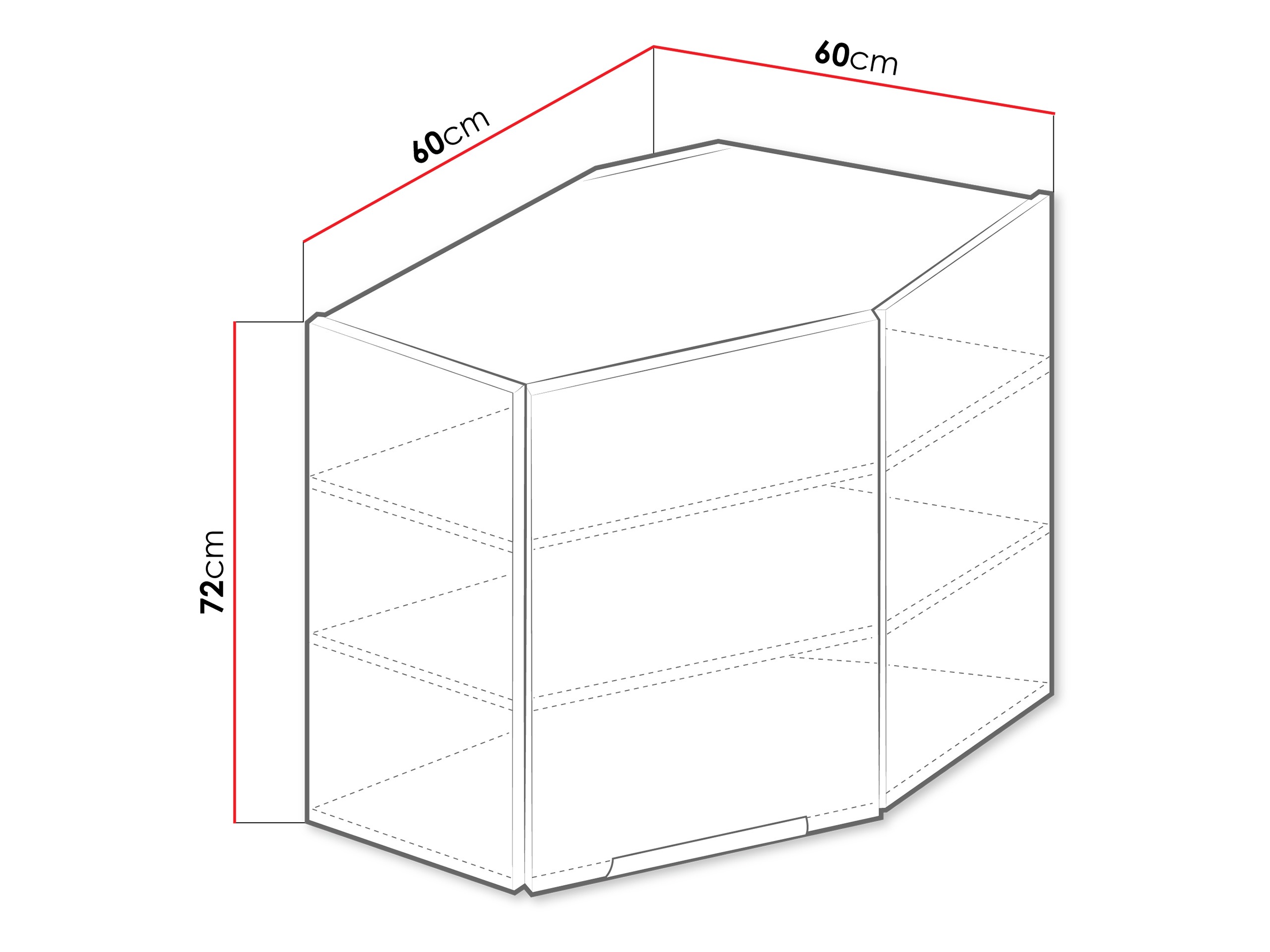 Dulap modular de colț pentru perete Sole 142
