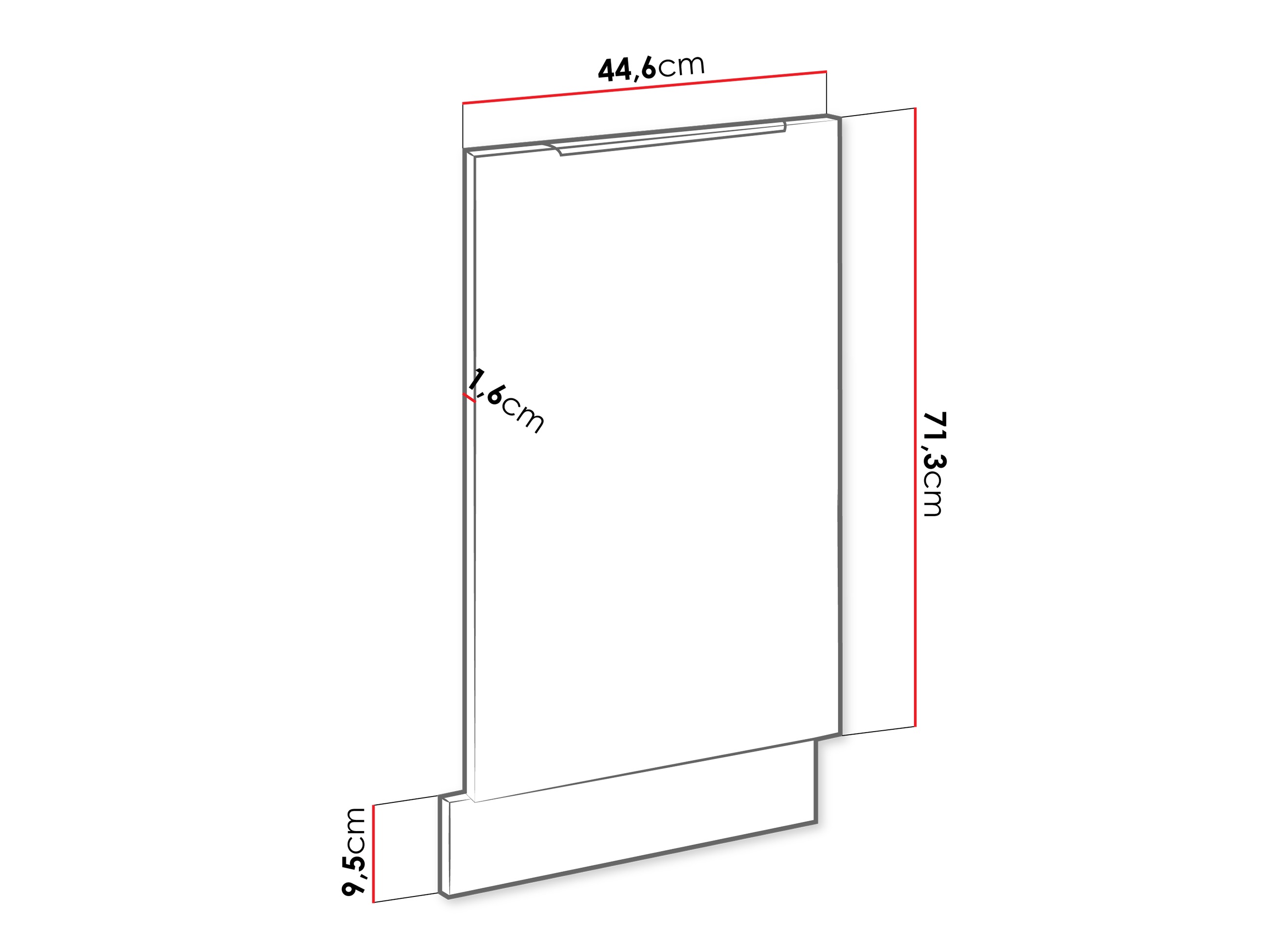 Ușă pentru mașină de spălat vase Sole 156