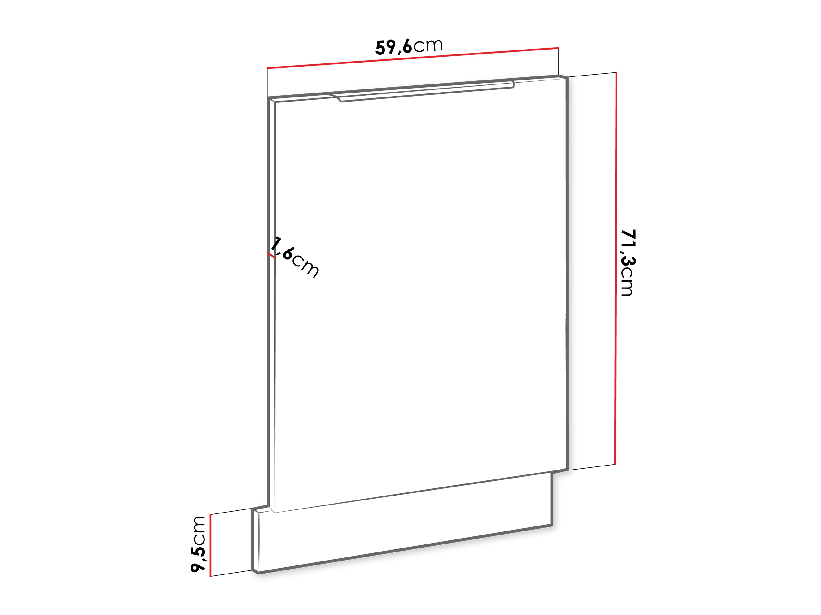 Ușă pentru mașină de spălat vase Sole 157
