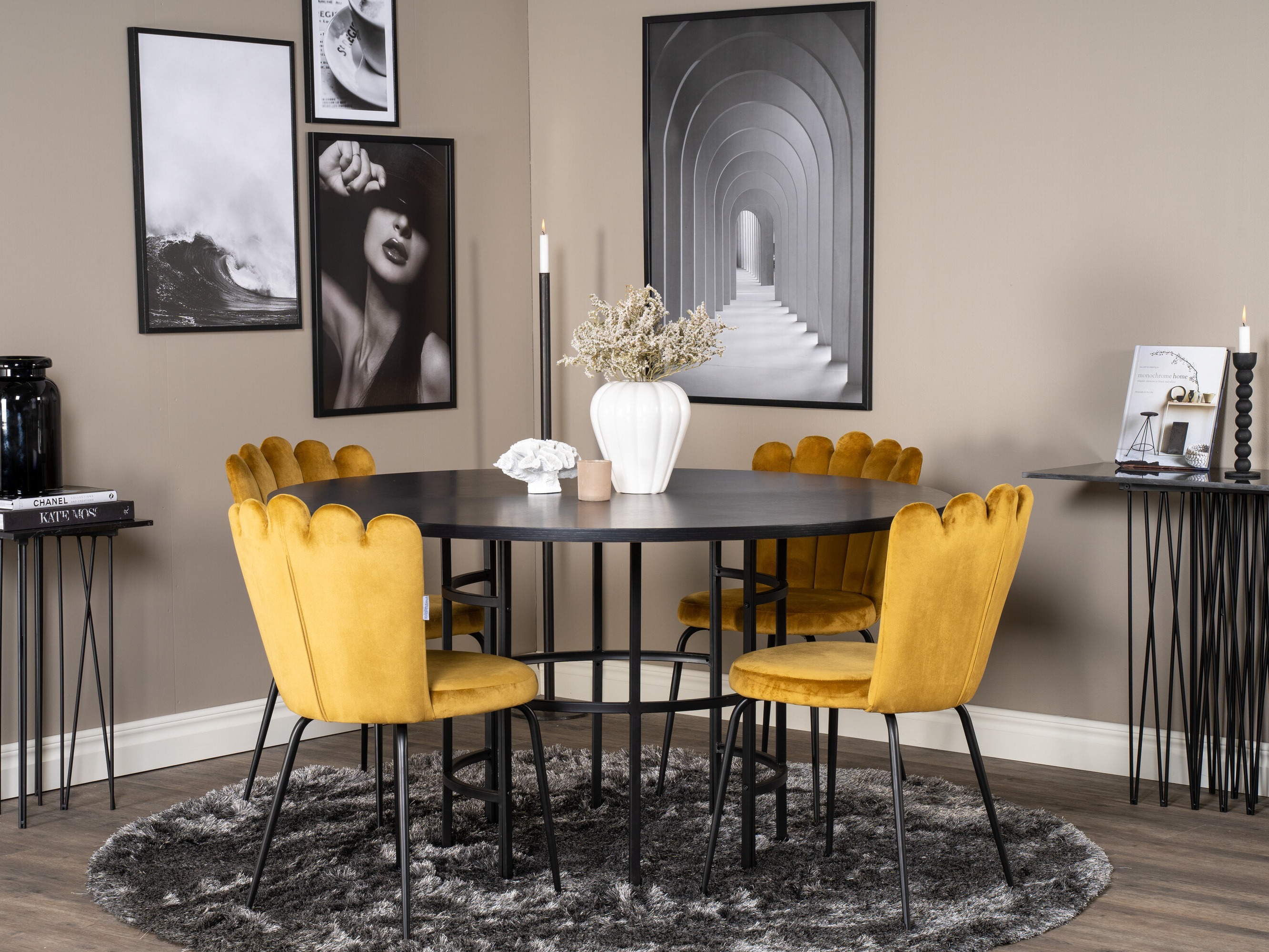 Set de mese Dallas 316 (Galben + Negru)