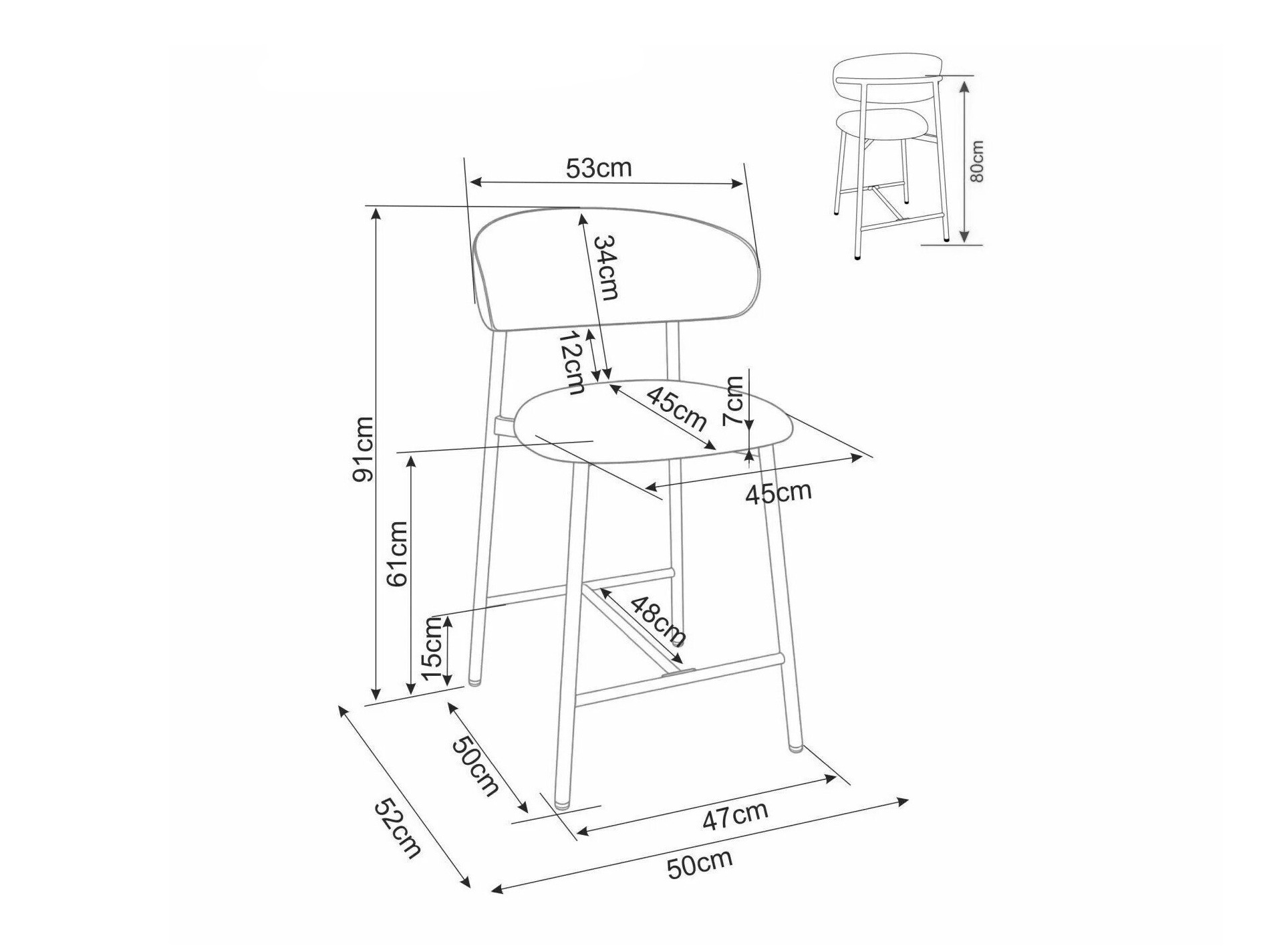 Scaun de bar Detroit 946 (Brego 22)