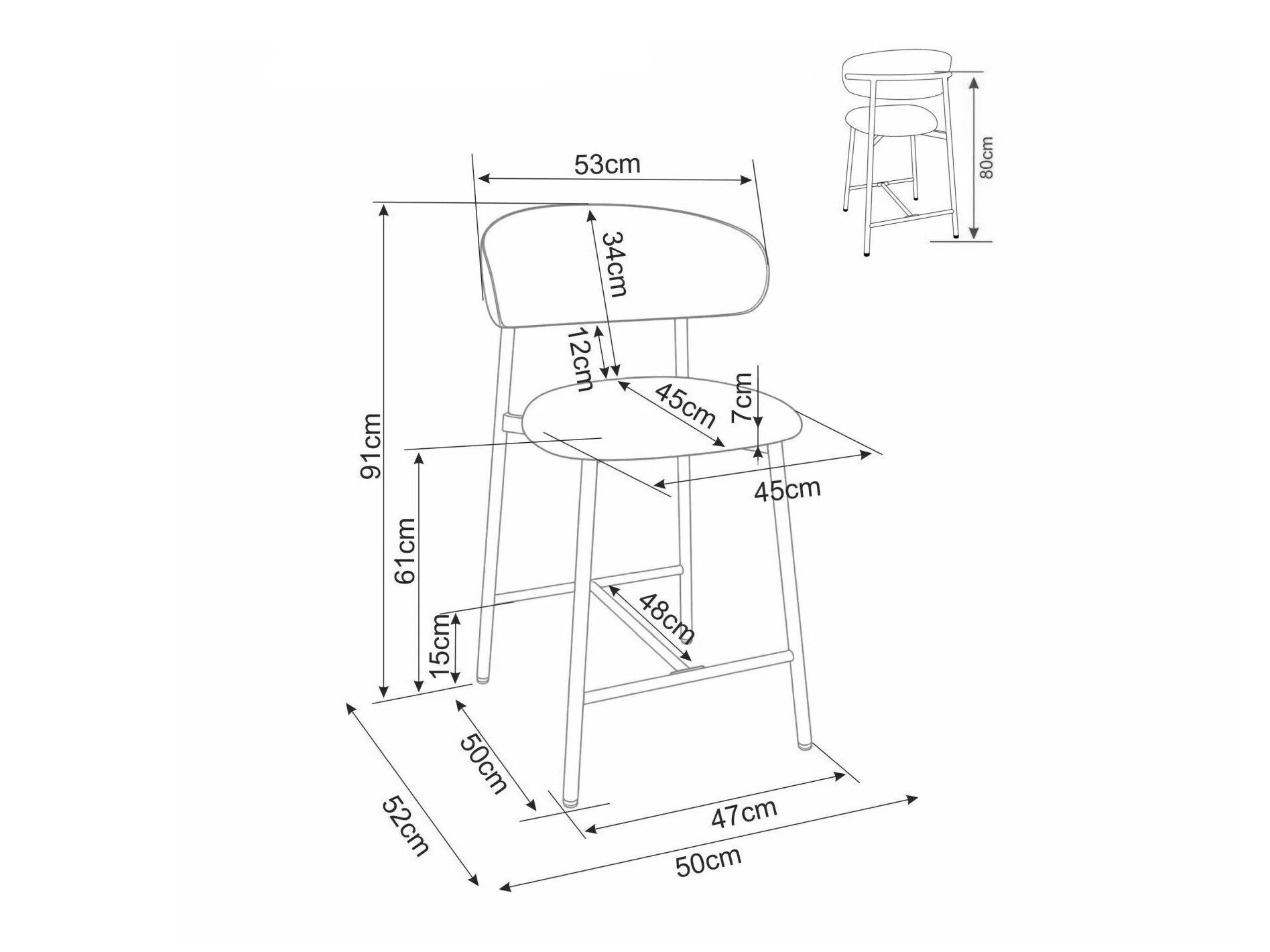 Scaun de bar Detroit 946 (Brego 34)