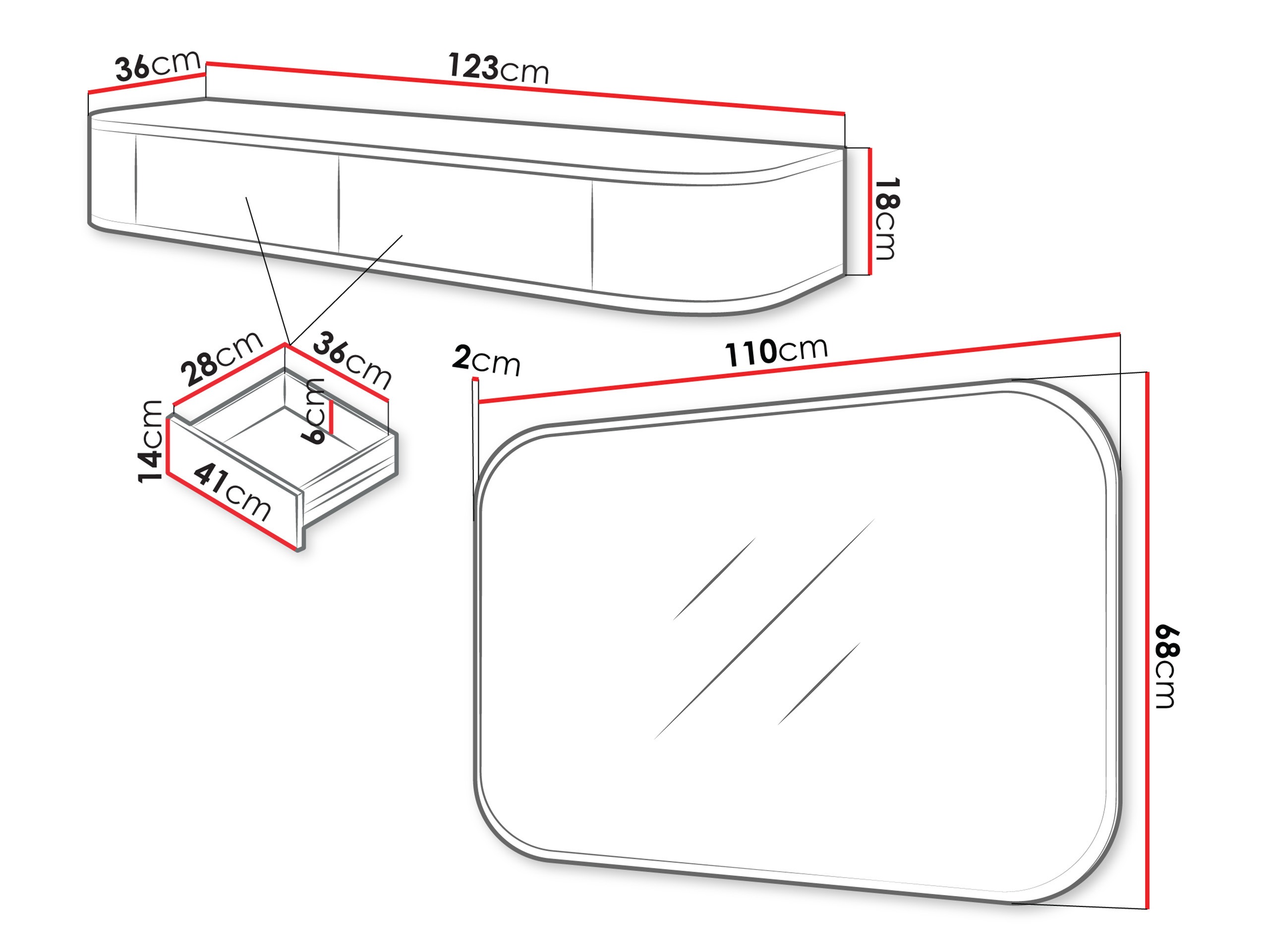 Măsuță de machiaj Comfivo Livtena 107
