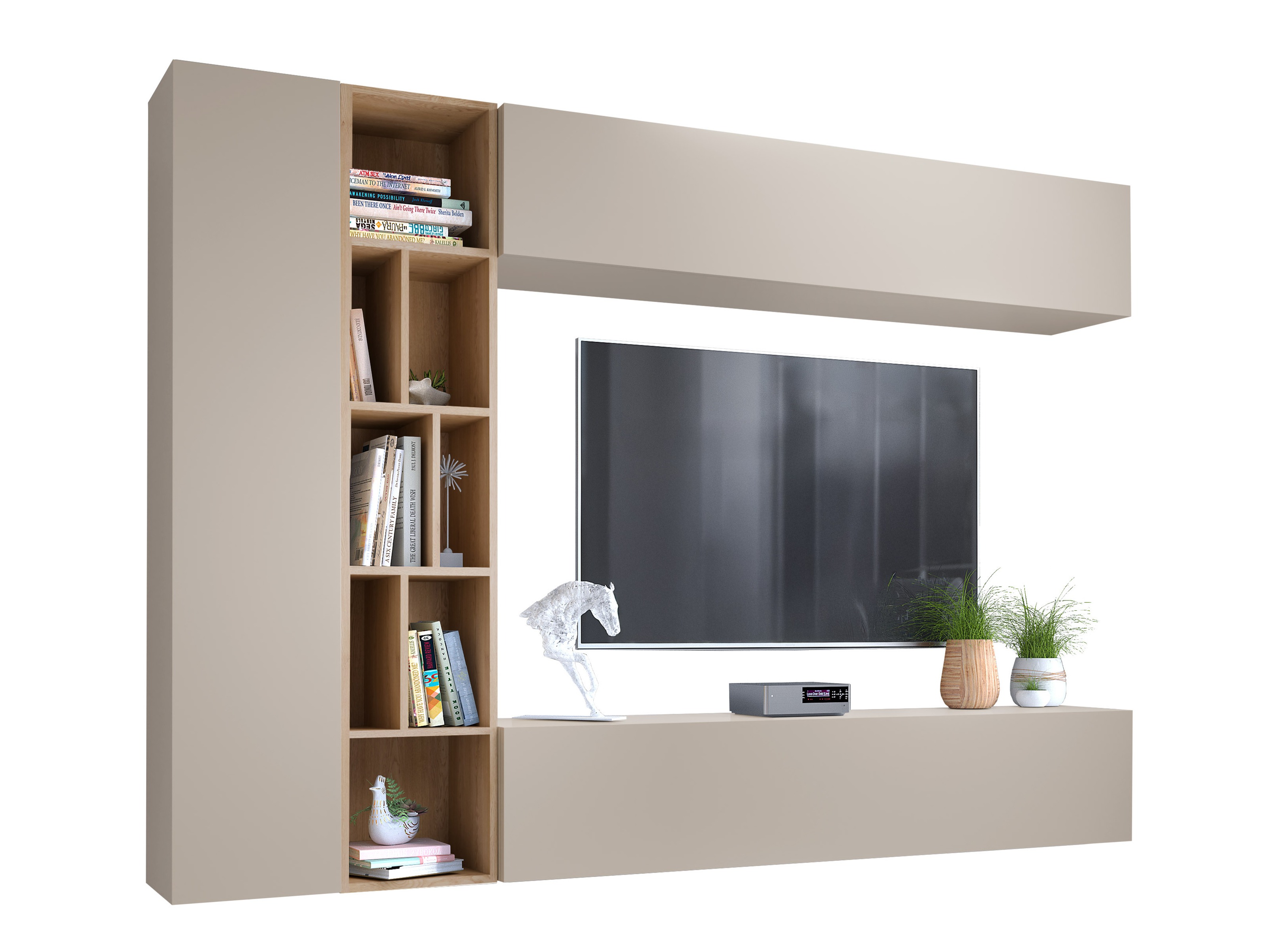 Set de living Comfivo Natura (Cașmir + Stejar artizan)