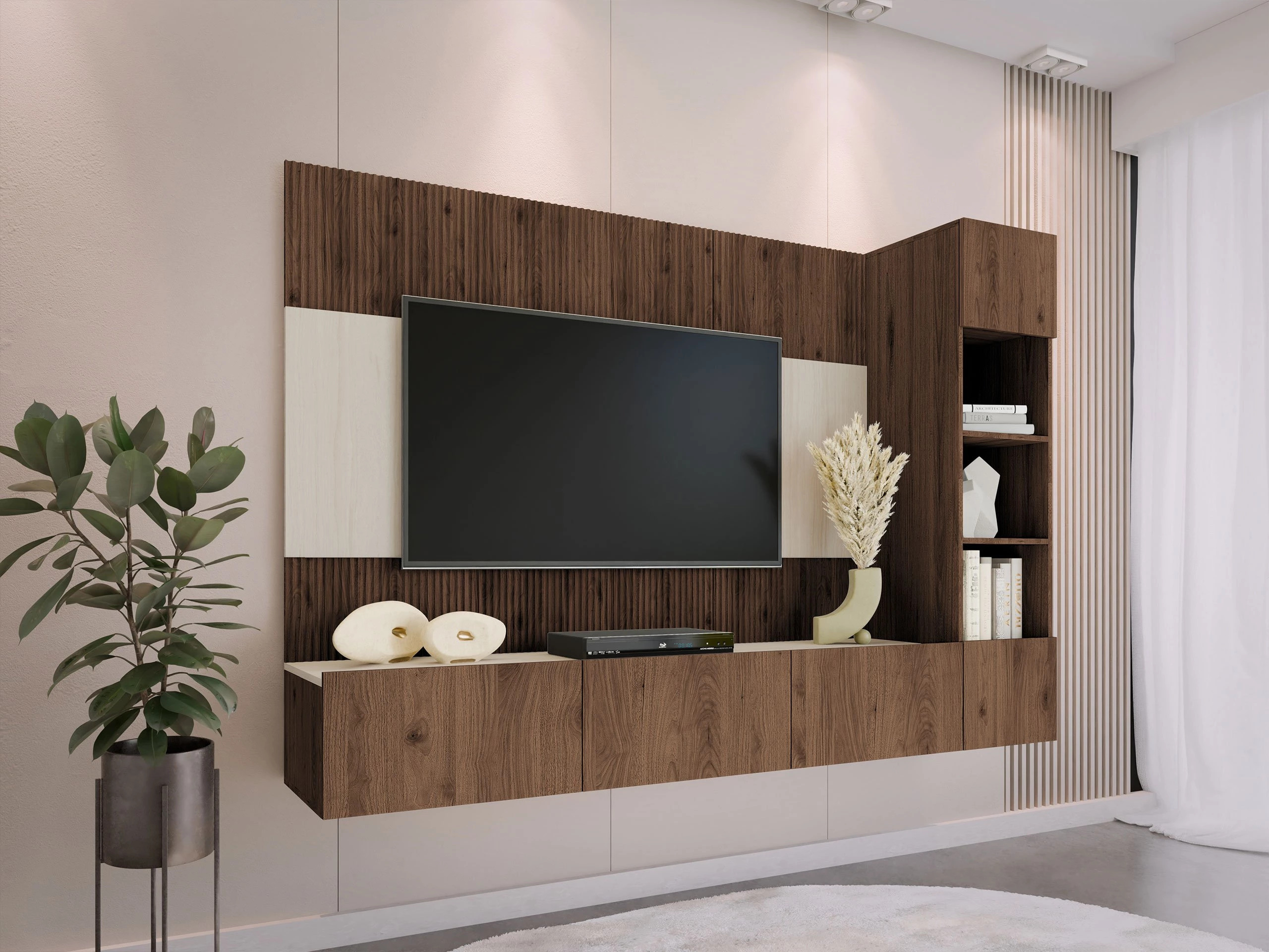 Set de living Comfivo Salix II (Nuc + Deschis Travertine)