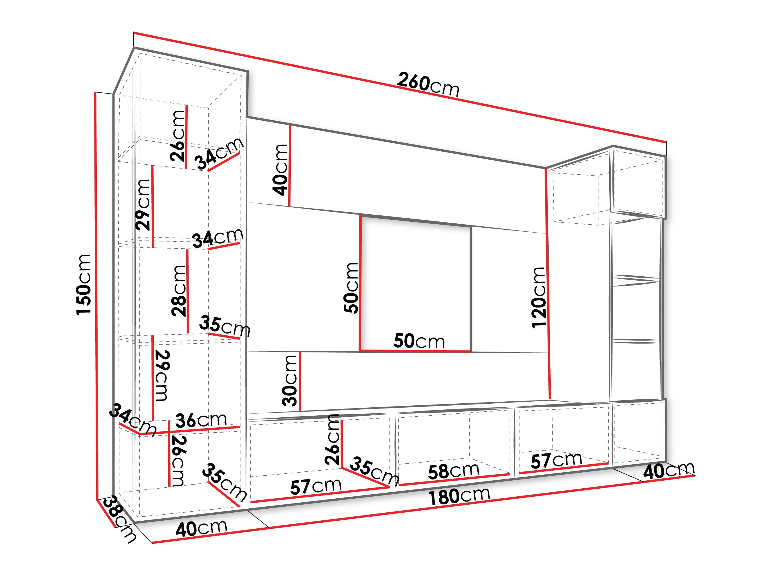 Set de living Comfivo Salix IV (Alb + Marmură albă)