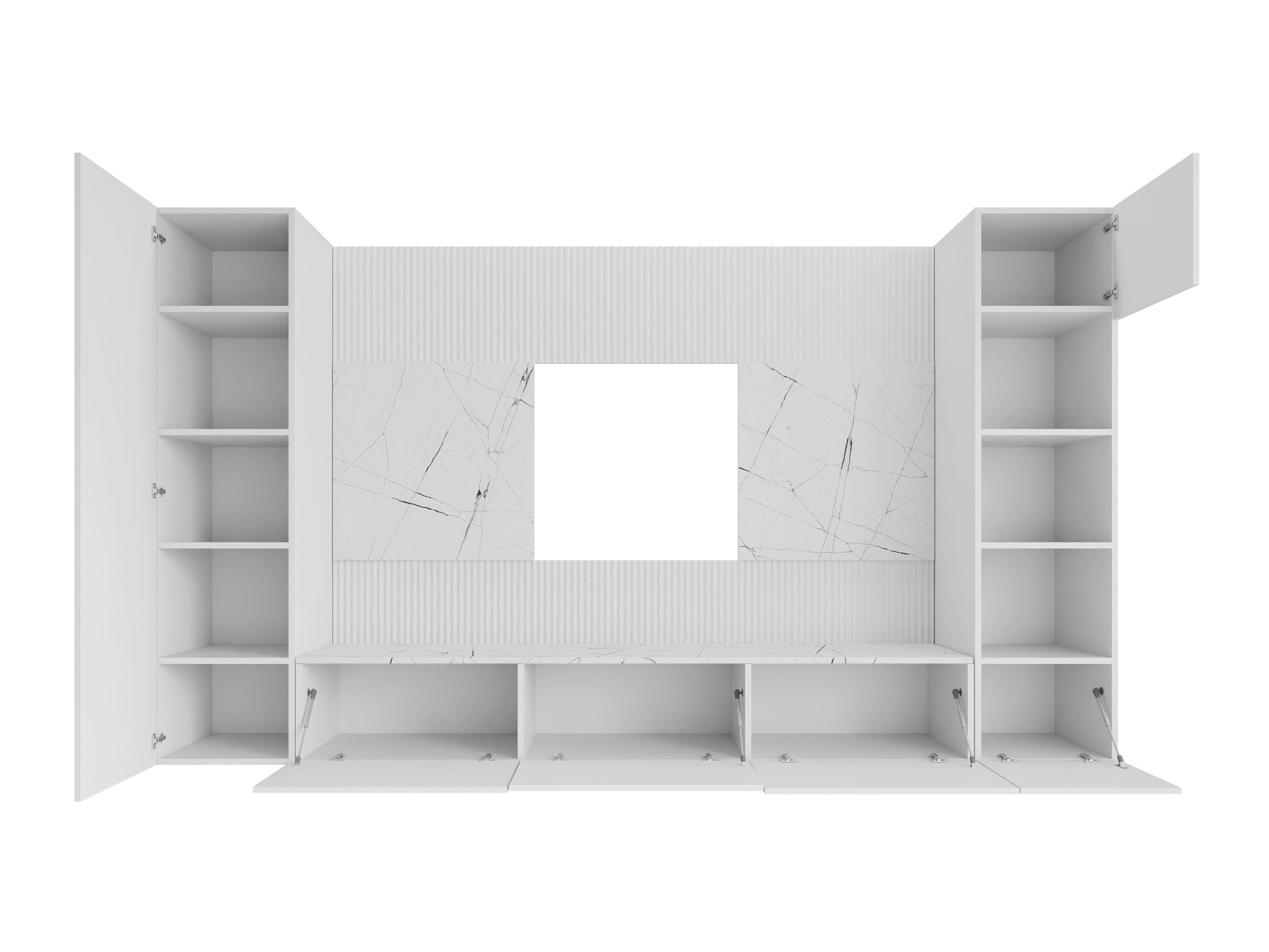Set de living Comfivo Salix IV (Negru + Marmură neagră)