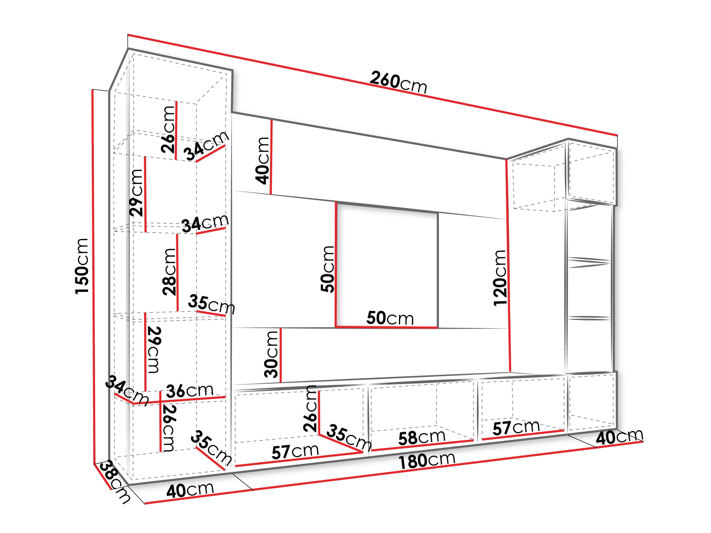 Set de living Comfivo Salix IV (Nuc + Deschis Travertine)