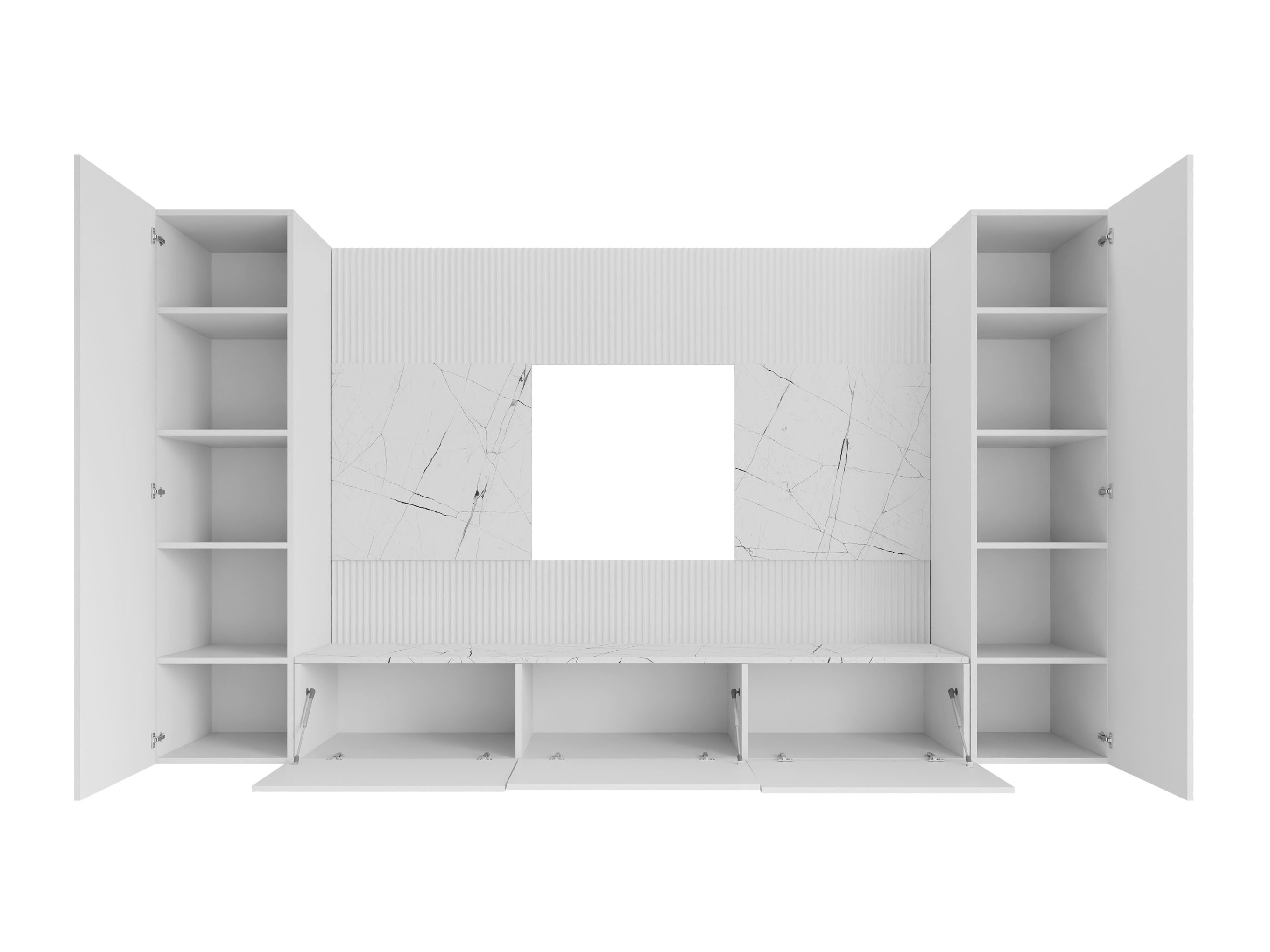 Set de living Comfivo Salix V (Alb + Marmură albă)