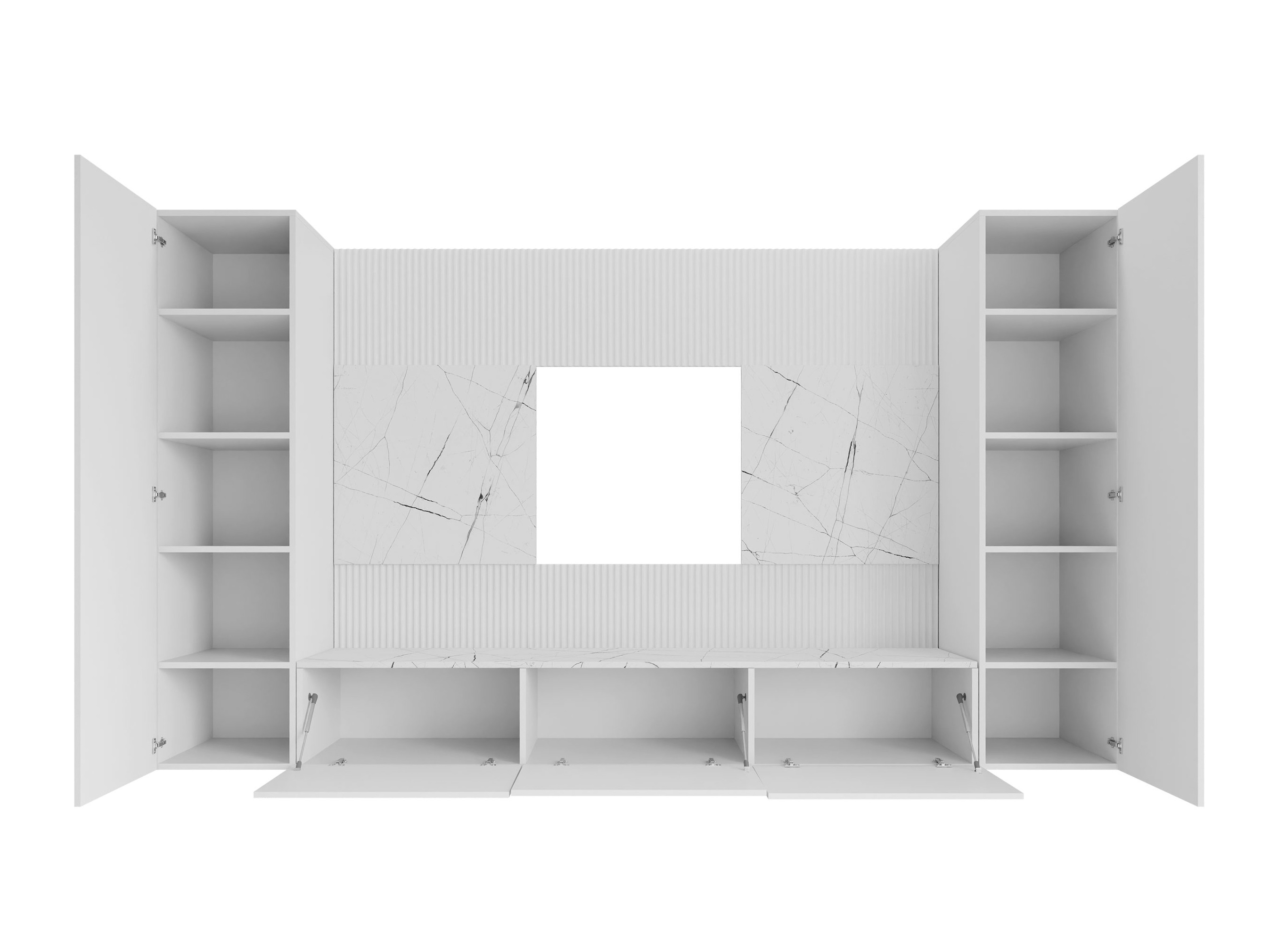 Set de living Comfivo Salix V (Negru + Marmură neagră)