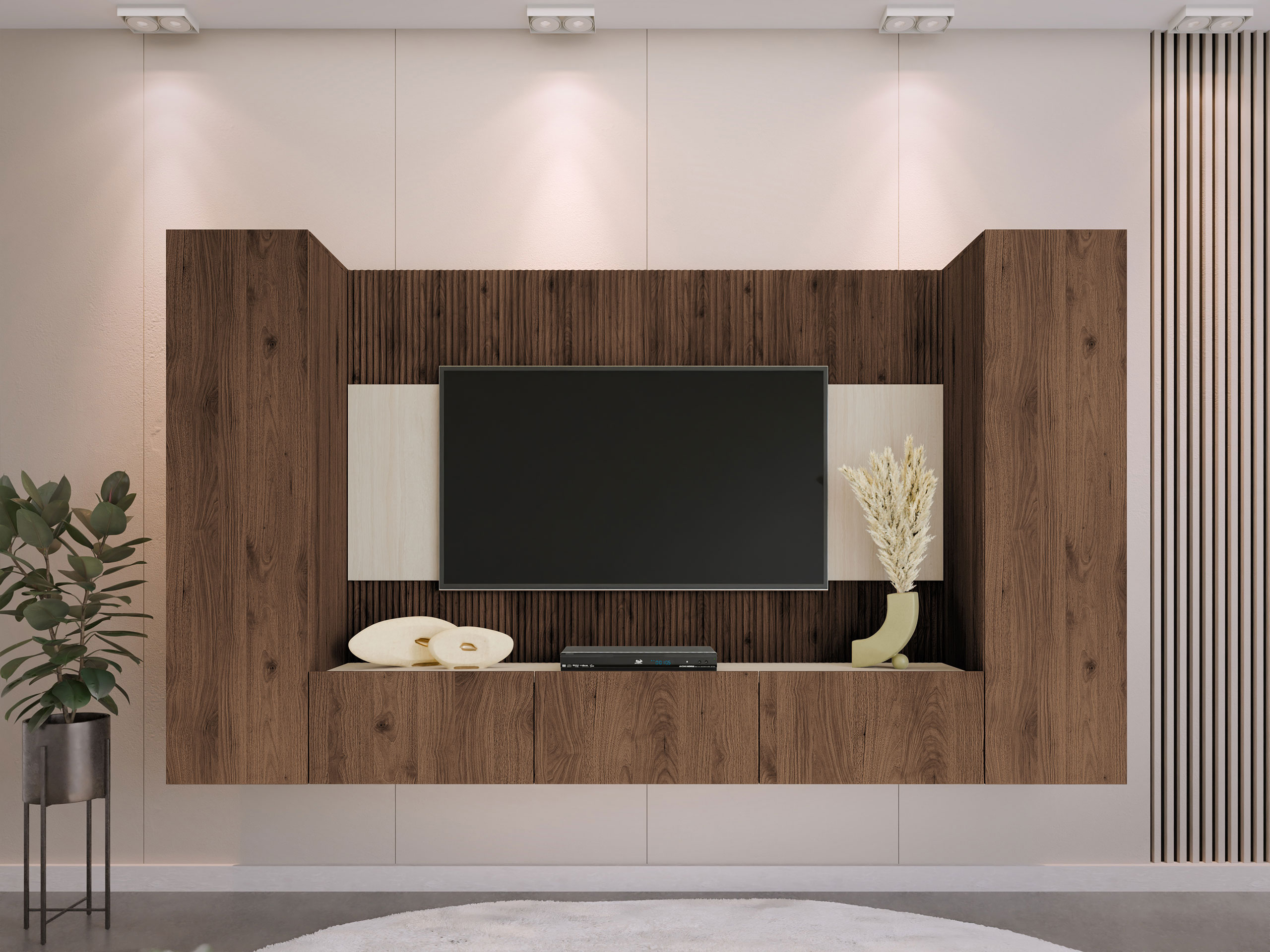Set de living Comfivo Salix V (Nuc + Deschis Travertine)