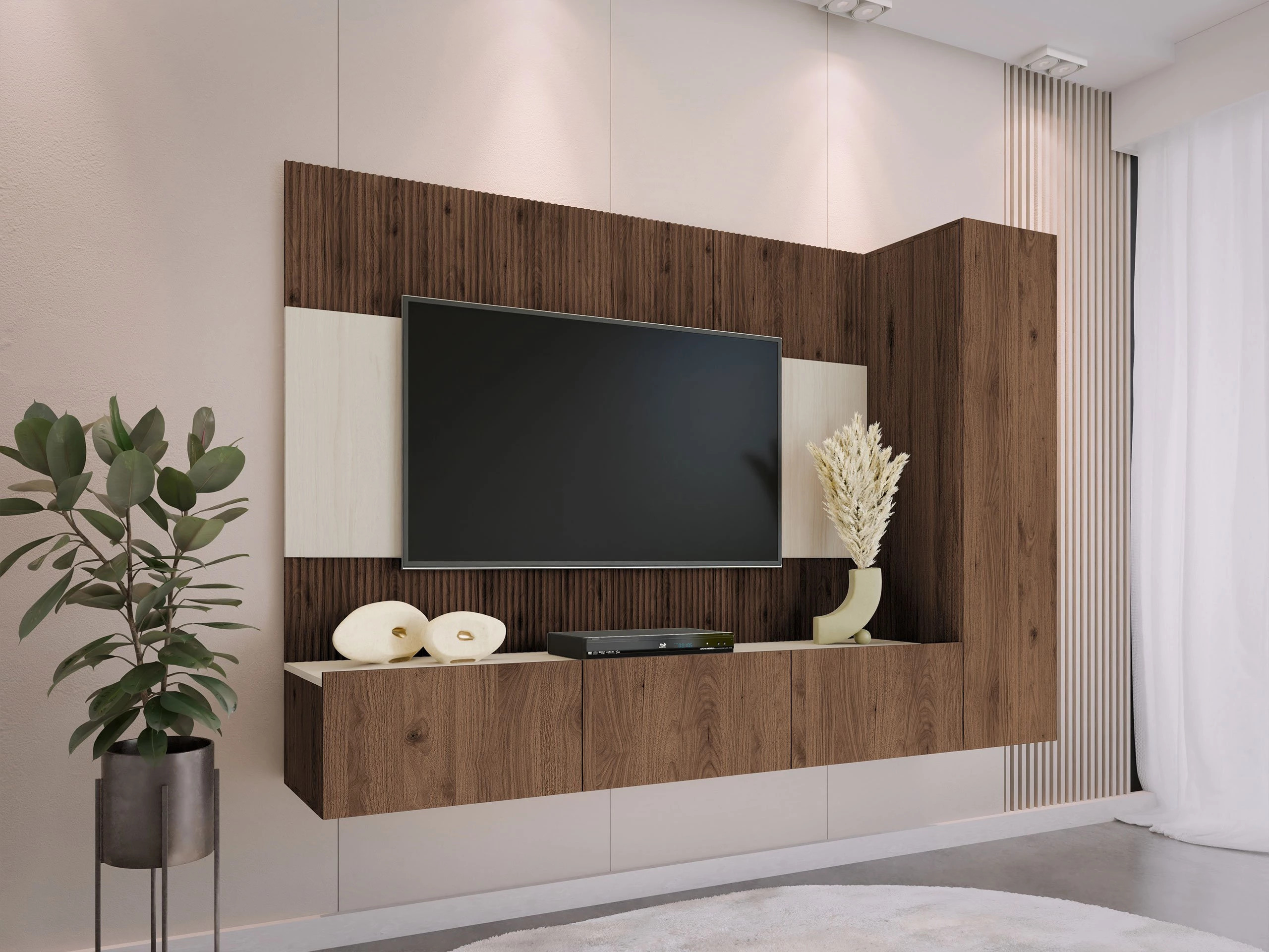 Set de living Comfivo Salix VI (Nuc + Deschis Travertine)