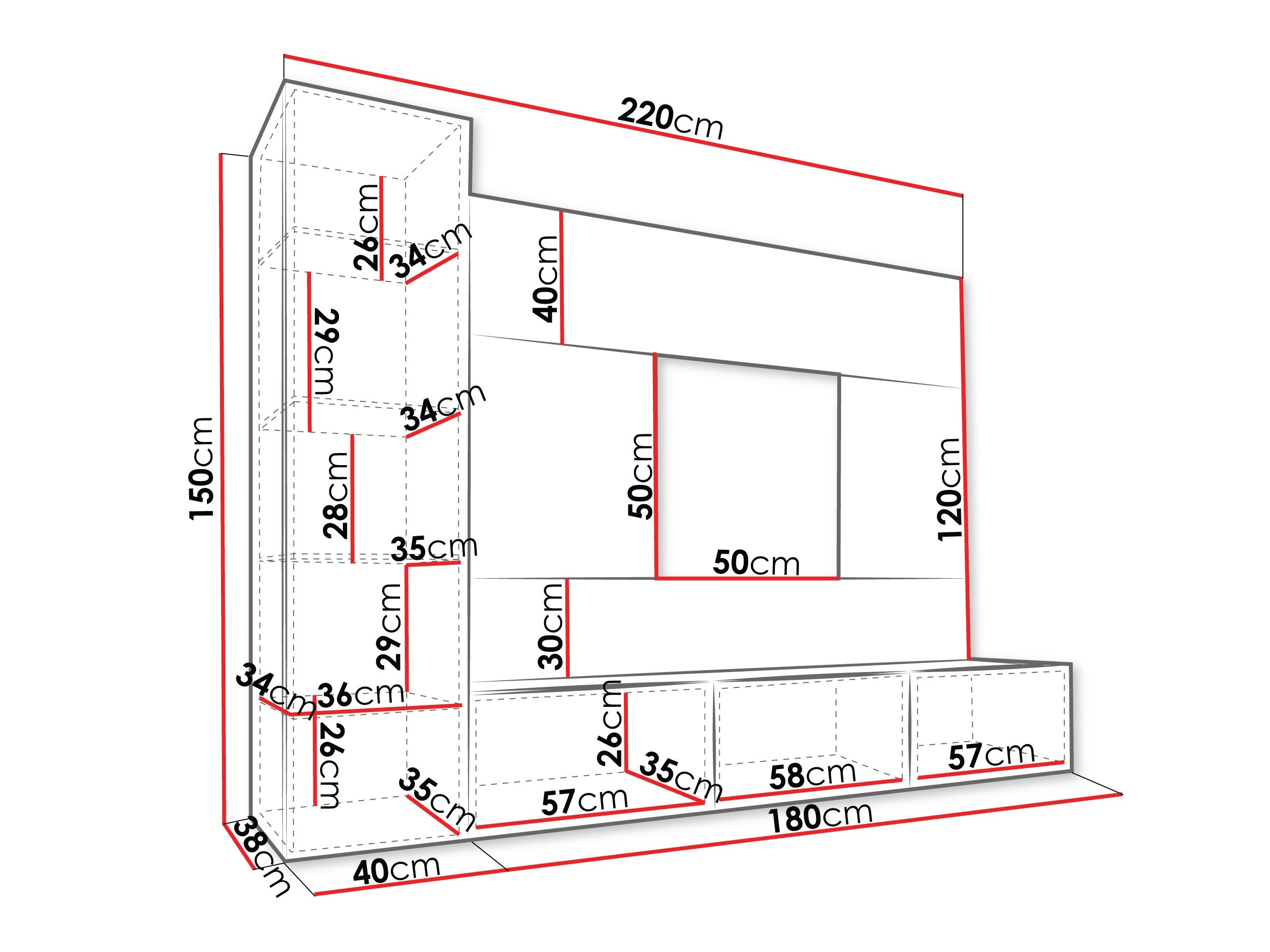 Set de living Comfivo Salix VI (Nuc + Deschis Travertine)