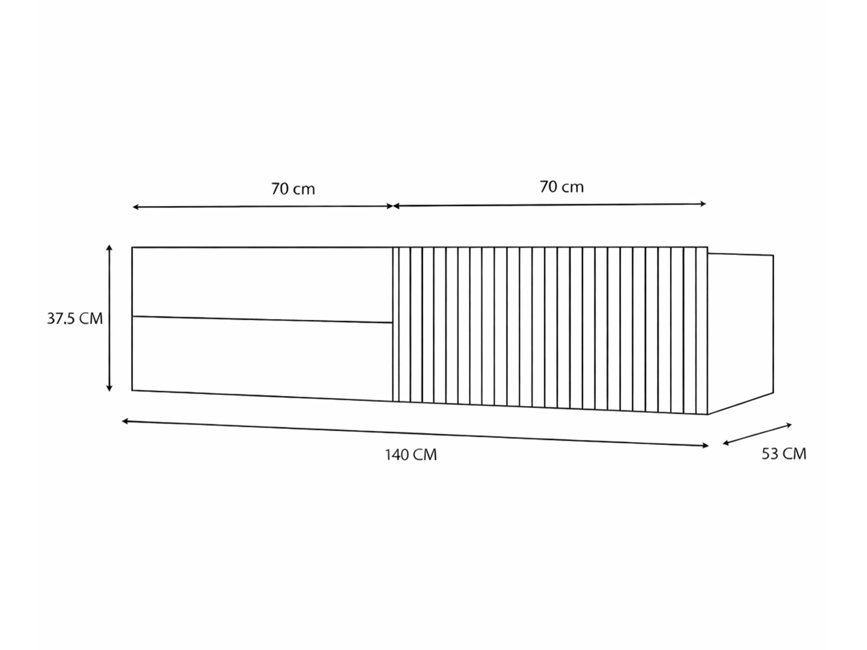 Cabinet atârnat pentru baie Mandeville 363 (Stejar)