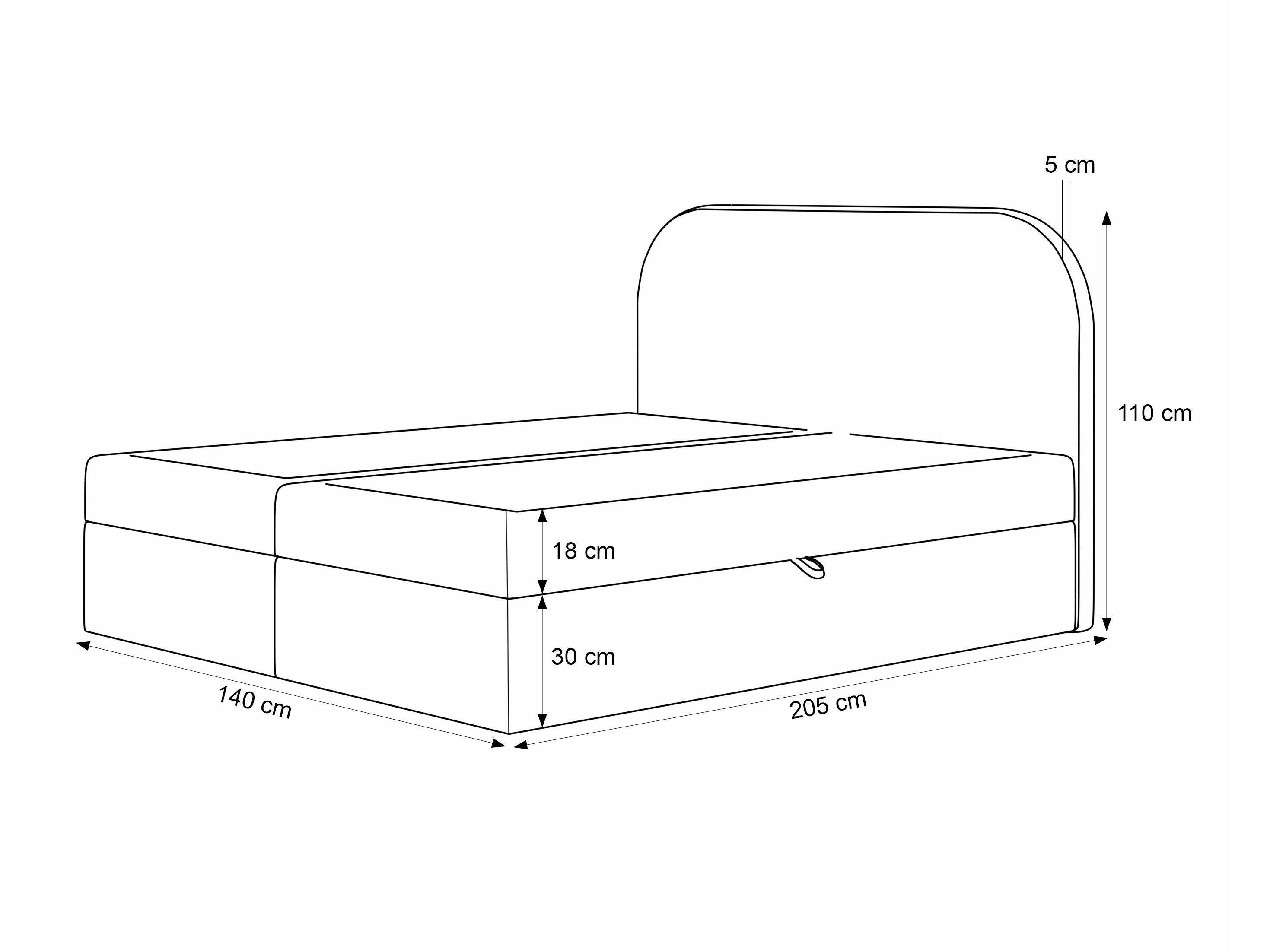 Pat boxspring Martinez 131 (Lumi 84)