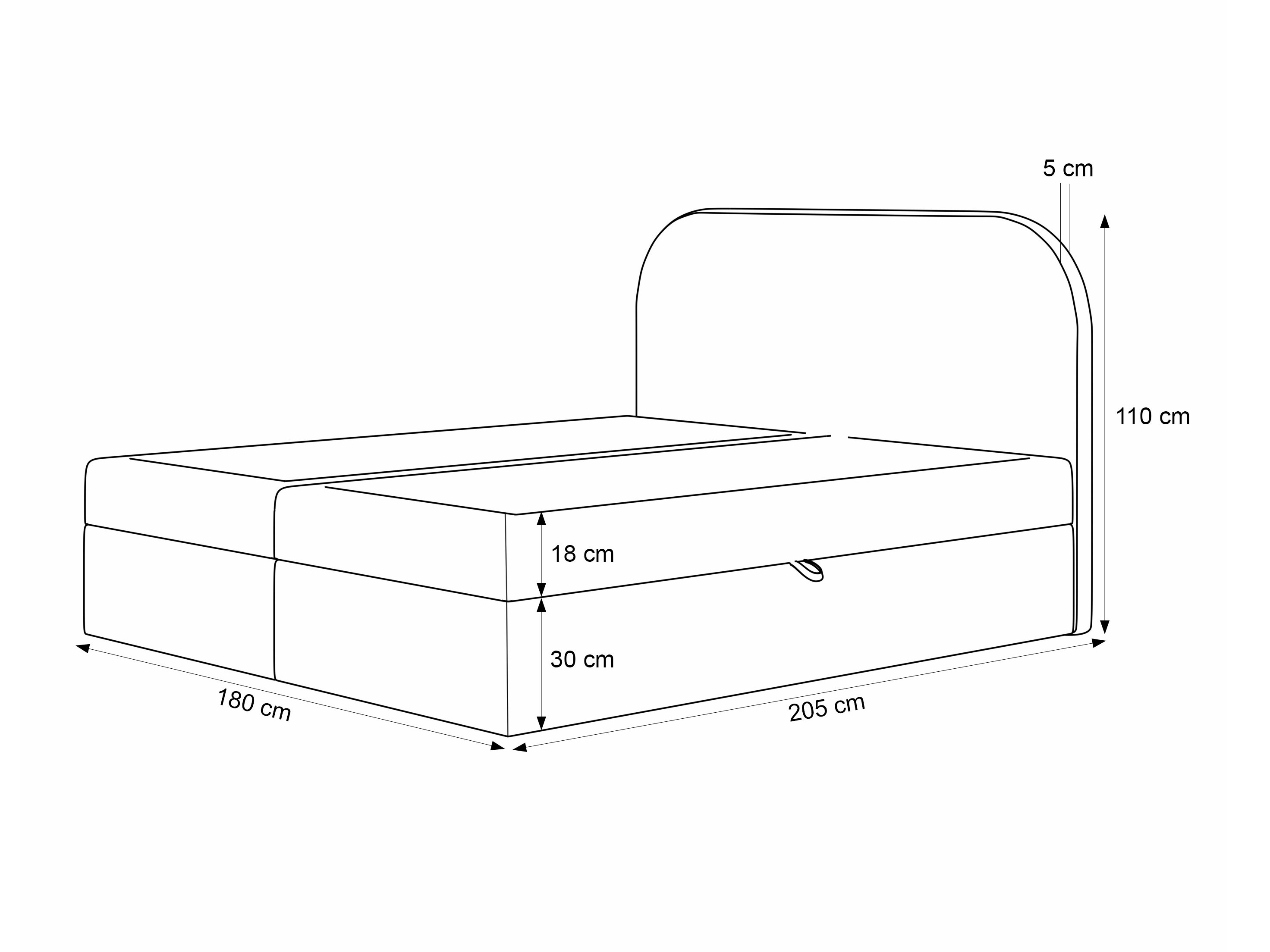 Pat boxspring Martinez 131 (Lumi 84)