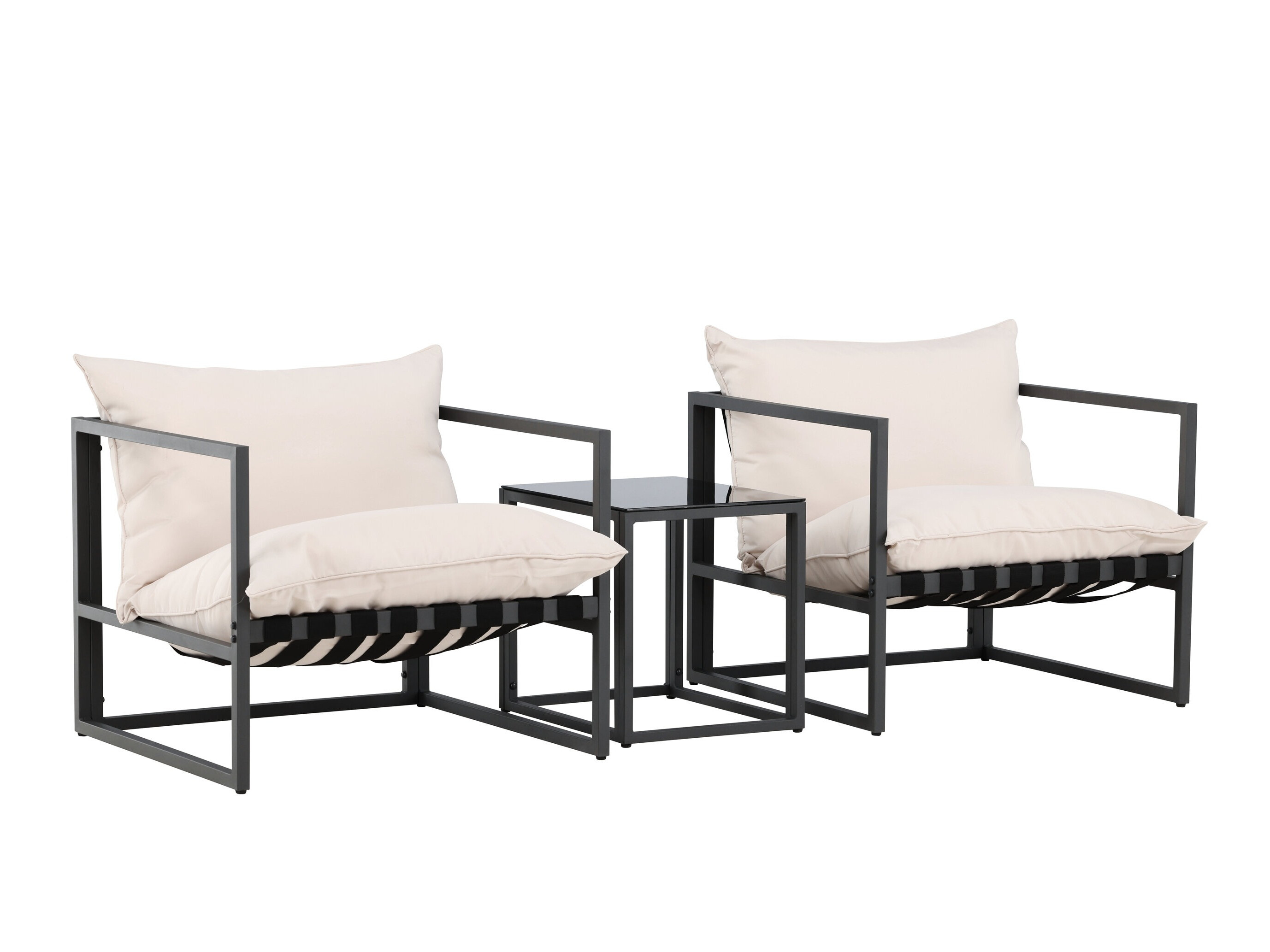Set mobilier de exterior Dallas 5186 (Negru + Bej)