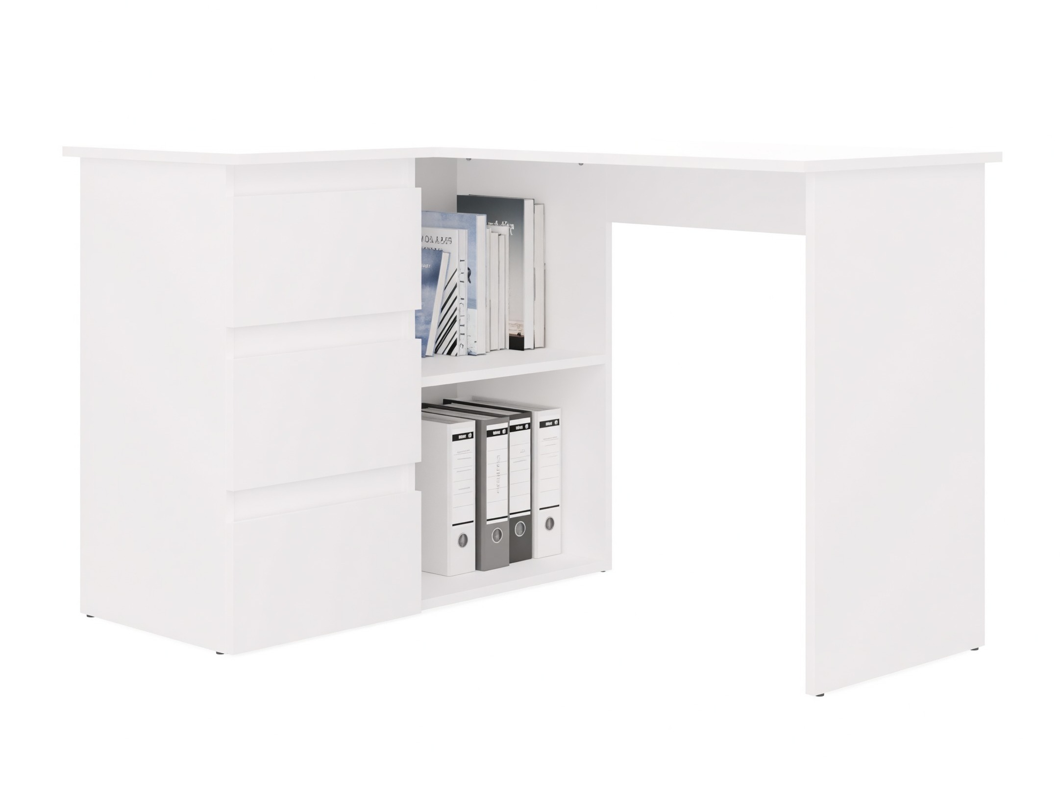 Birou de colt Mandeville 365 (Alb)