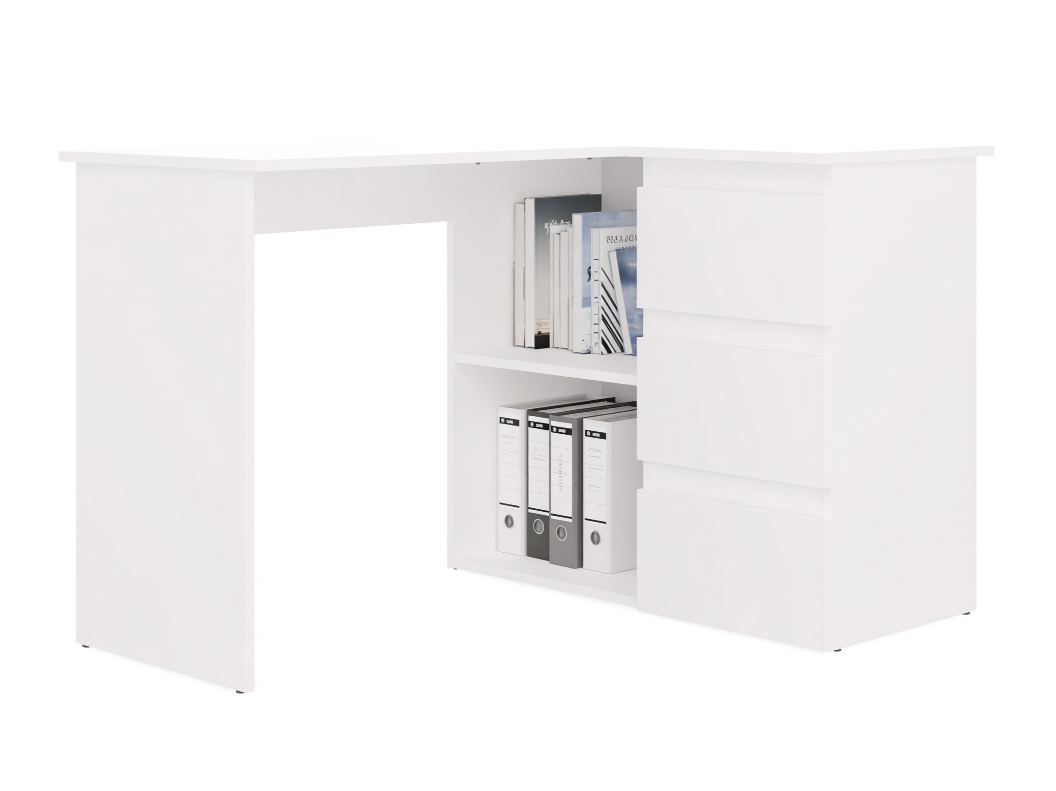 Birou de colt Mandeville 365 (Alb)