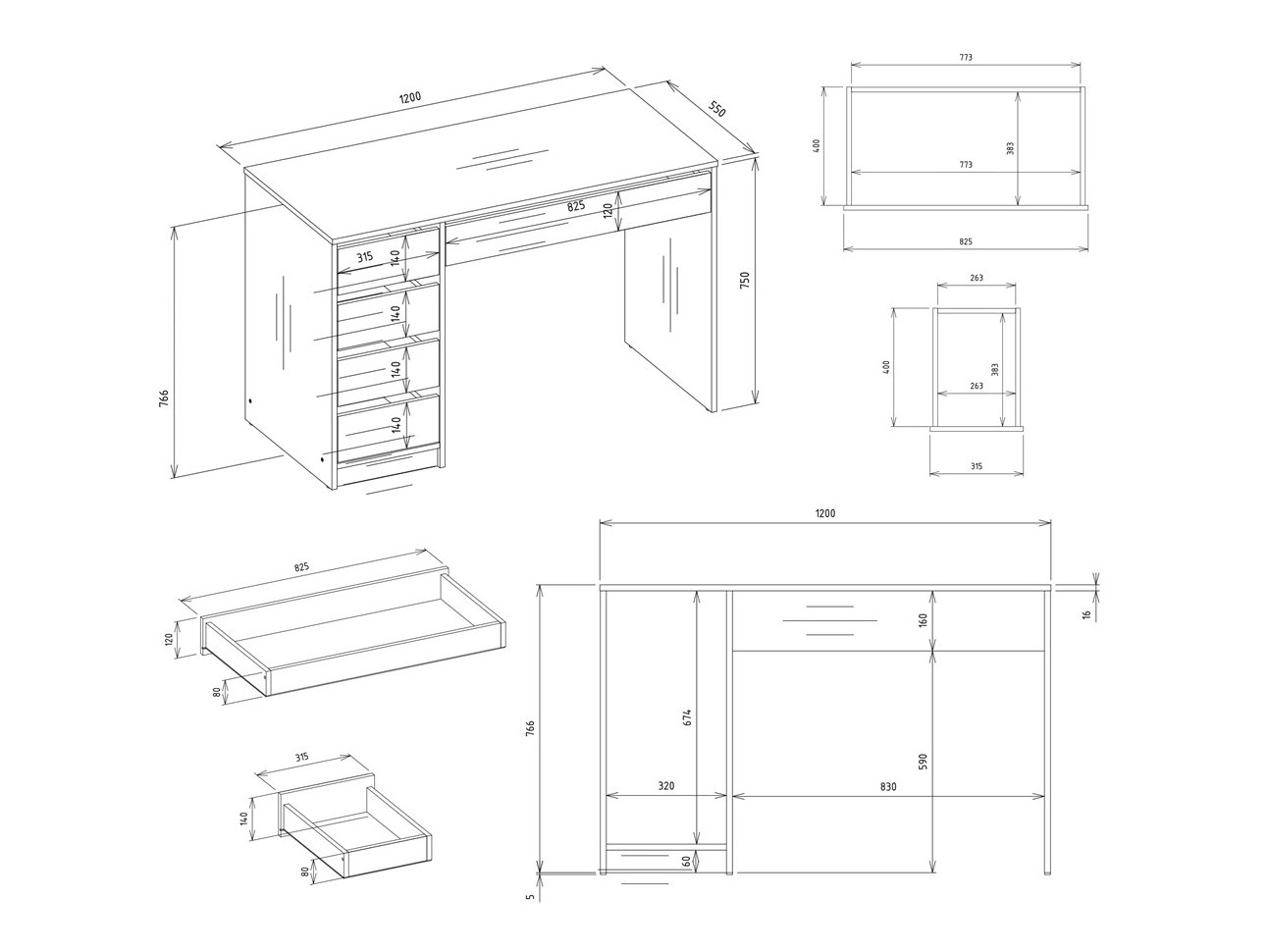 Birou Mandeville 368