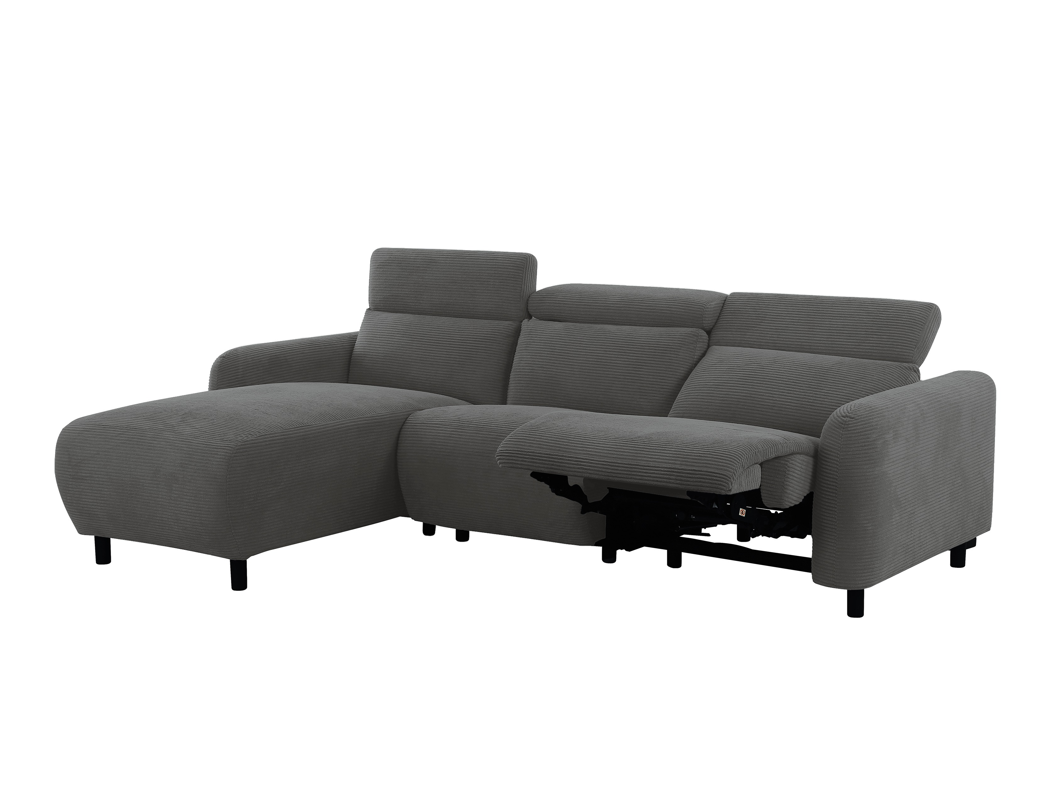 Colțar cu recliner Denton 1510 (Gri inchis)