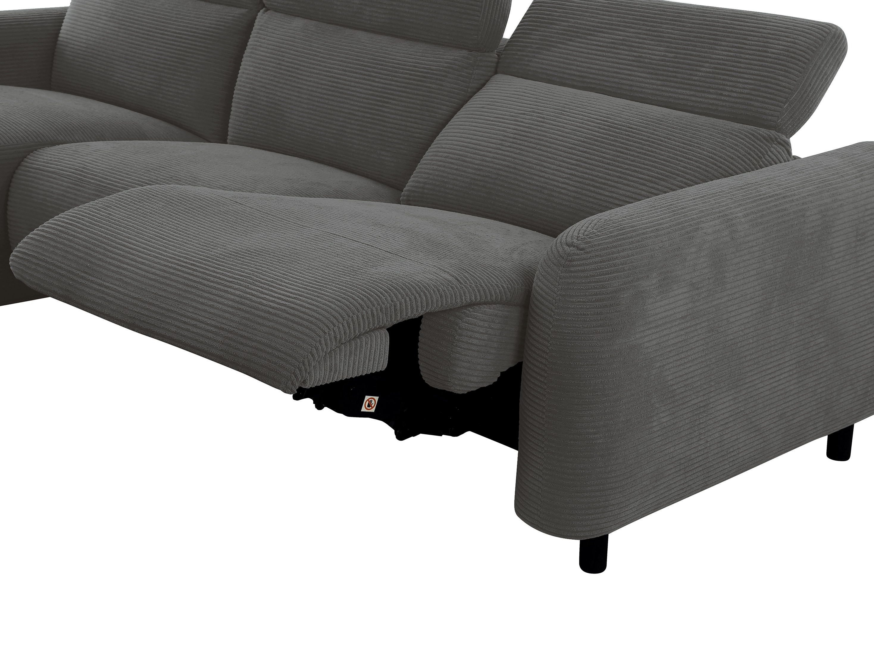 Colțar cu recliner Denton 1510 (Gri inchis)